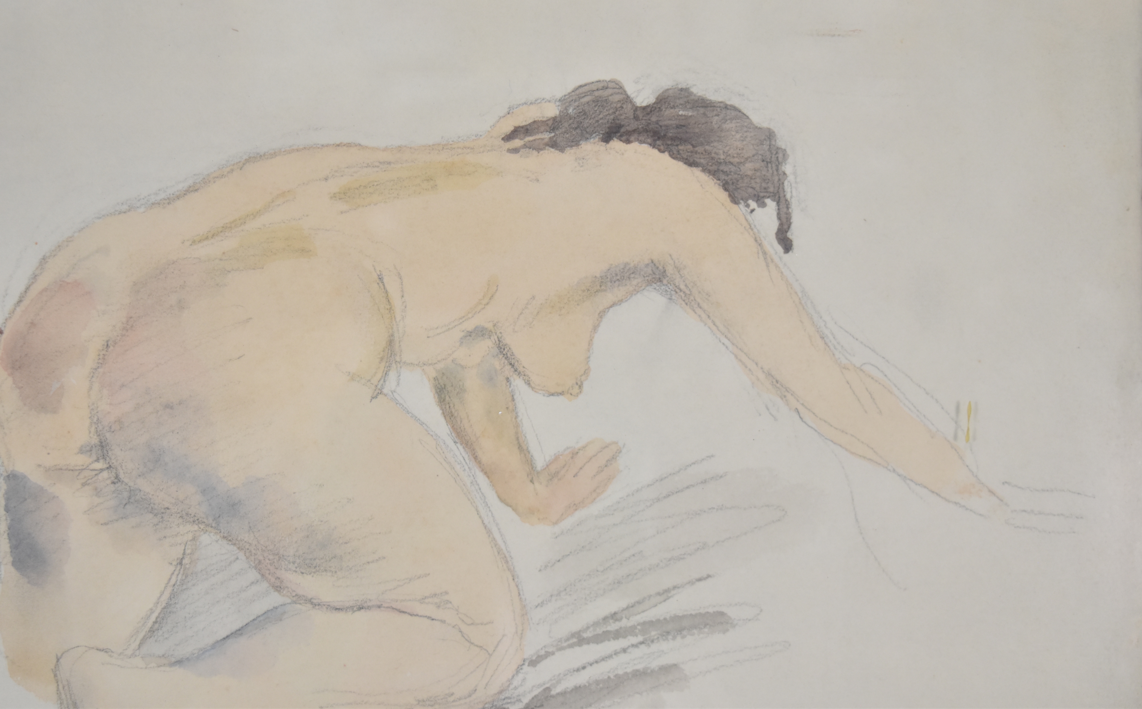 Raphael Soyer Watercolor and Graphite on Paper Four Female Nudes