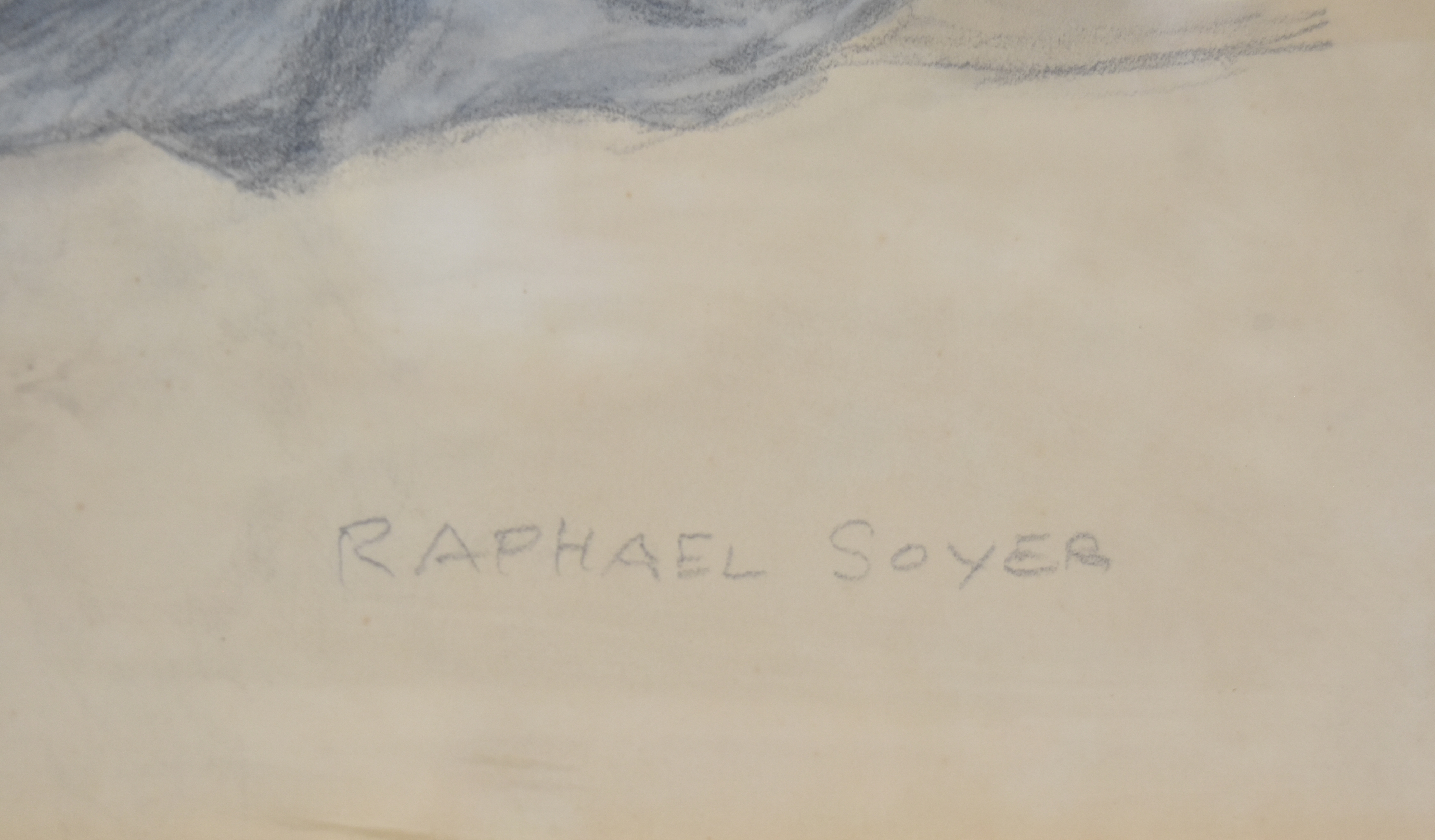 Raphael Soyer Graphite and Colored Pencil on Paper Reclining Nude