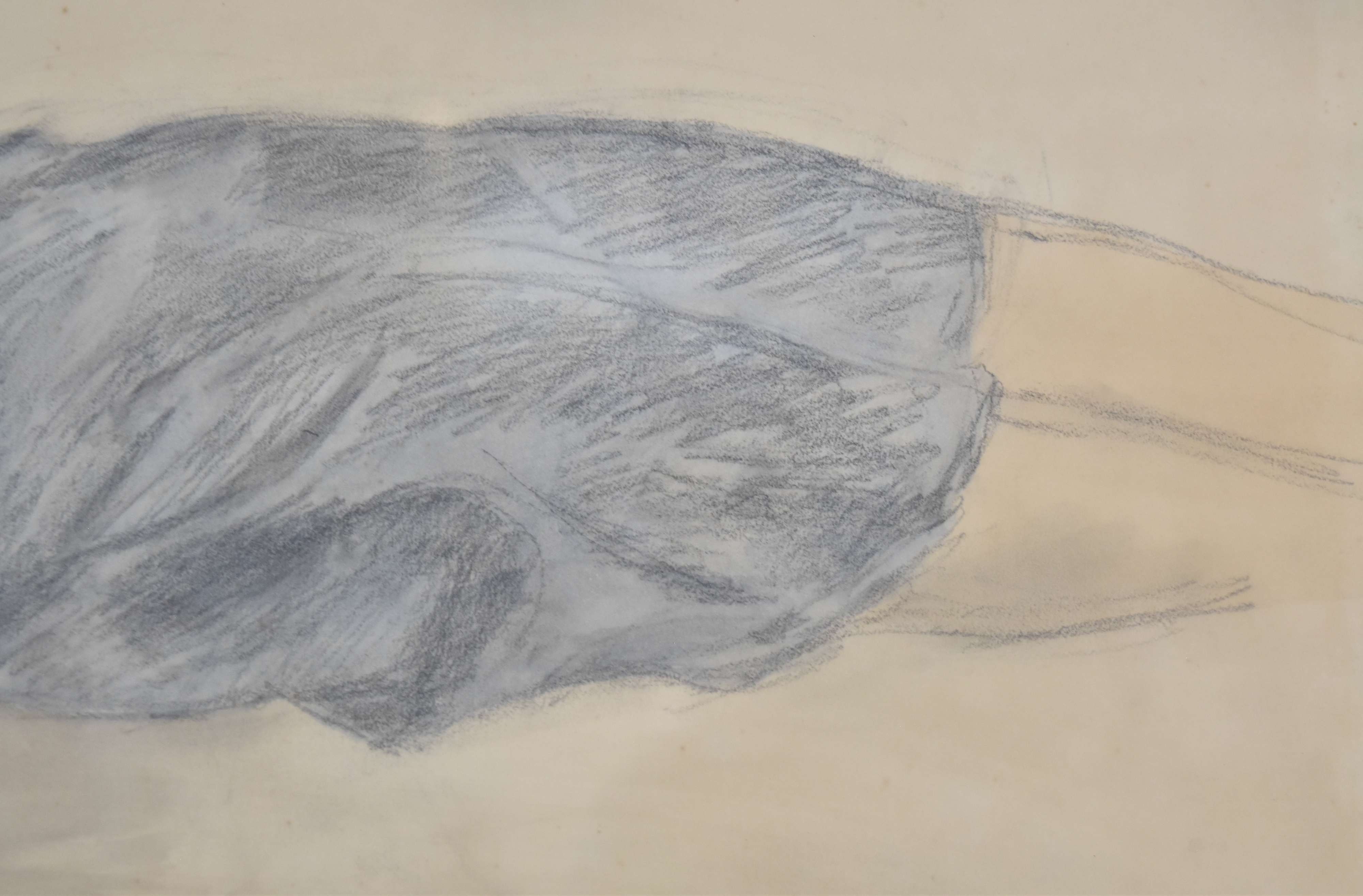 Raphael Soyer Graphite and Colored Pencil on Paper Reclining Nude
