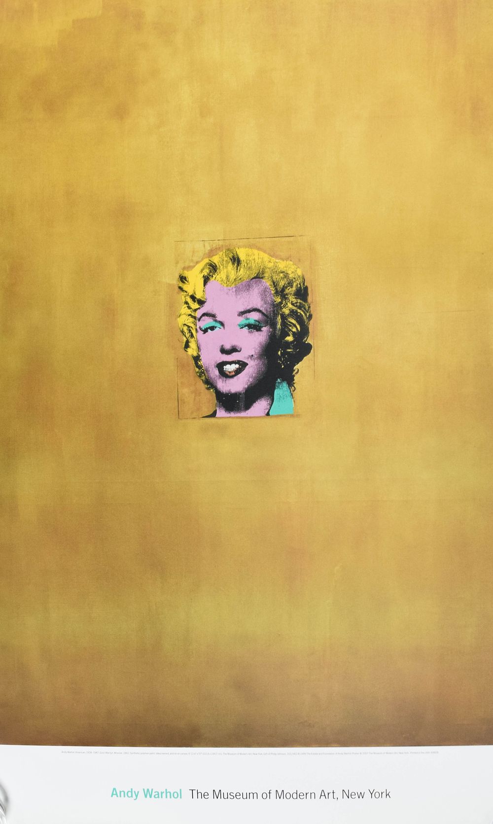 Lot 318: Andy Warhol Offset Lithograph Poster Gold Marilyn Monroe