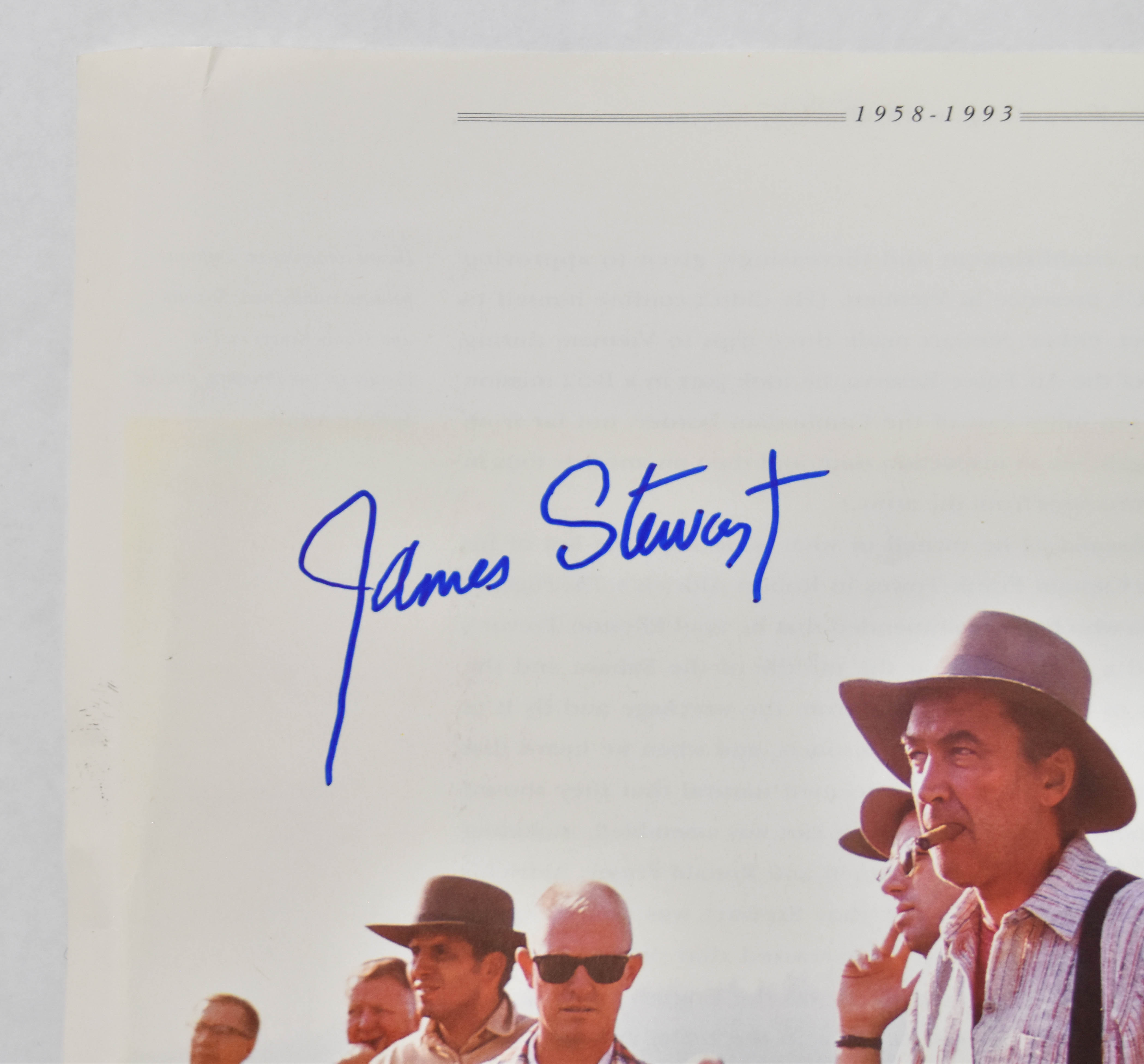 4 James Stewart and Monte Hale Signed Promotional Photographs