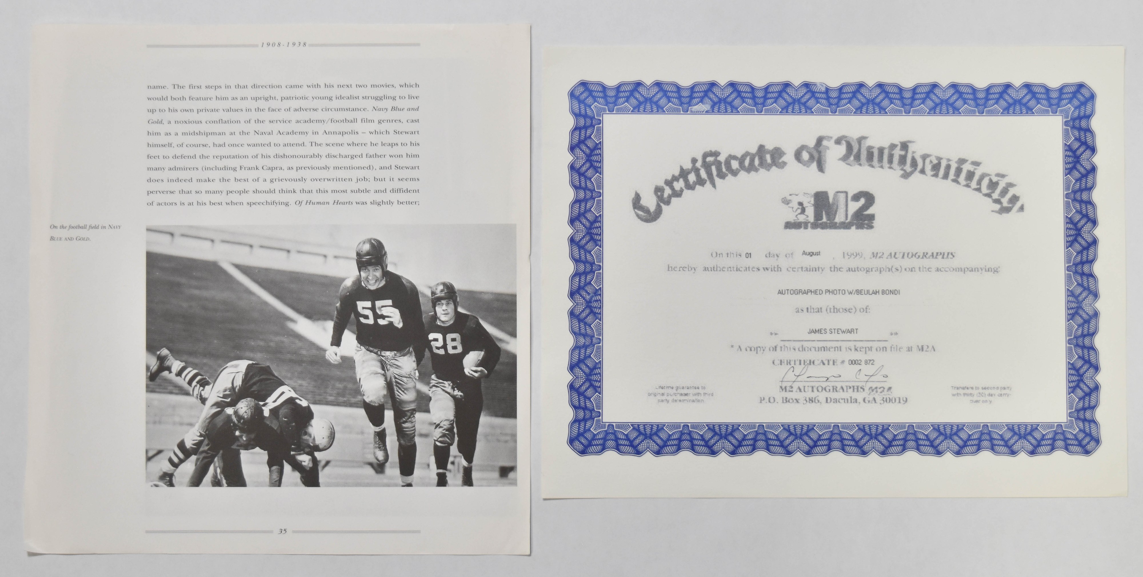 4 James Stewart and Monte Hale Signed Promotional Photographs