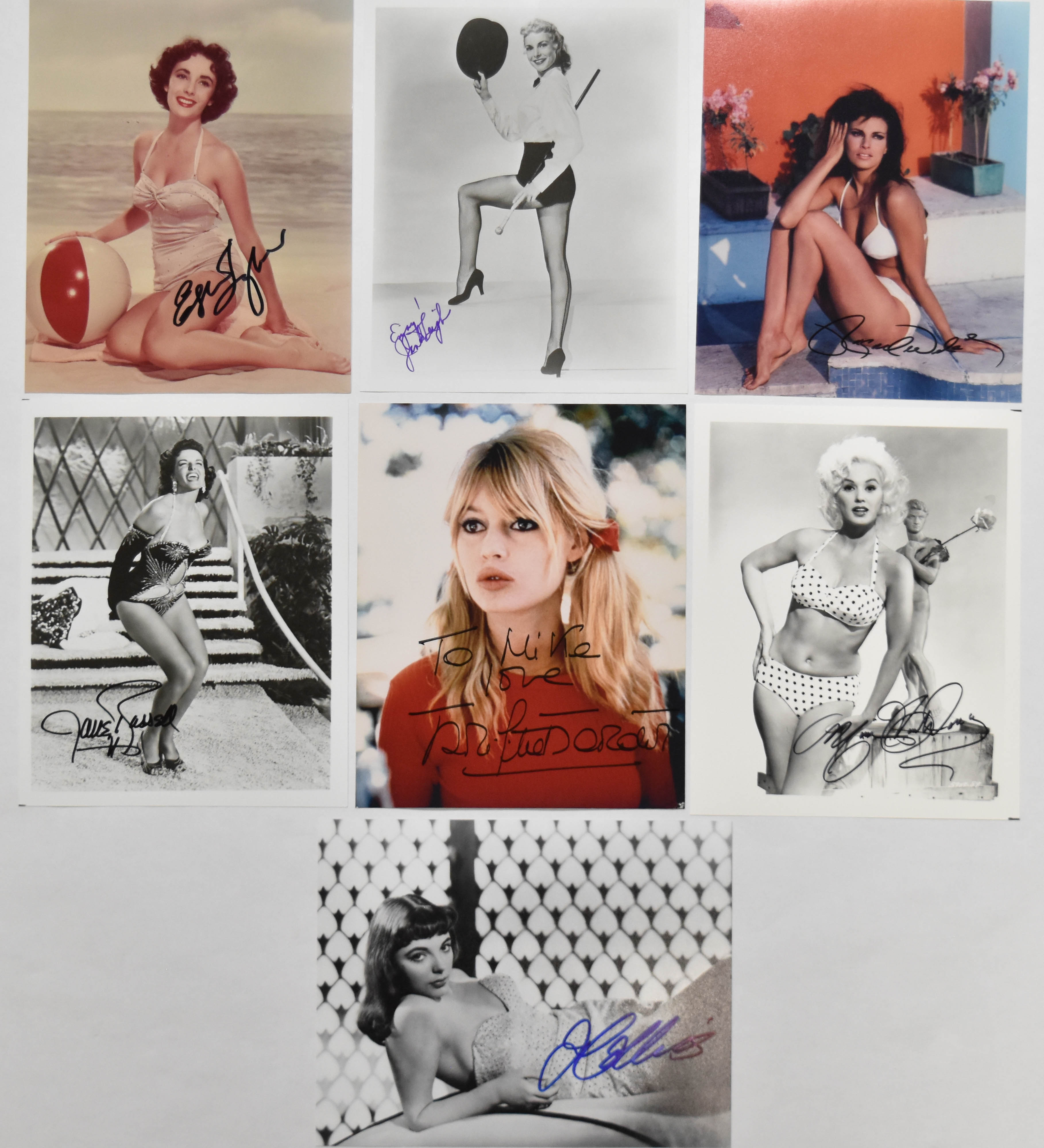 7 Signed Photographs of Prominent Actresses