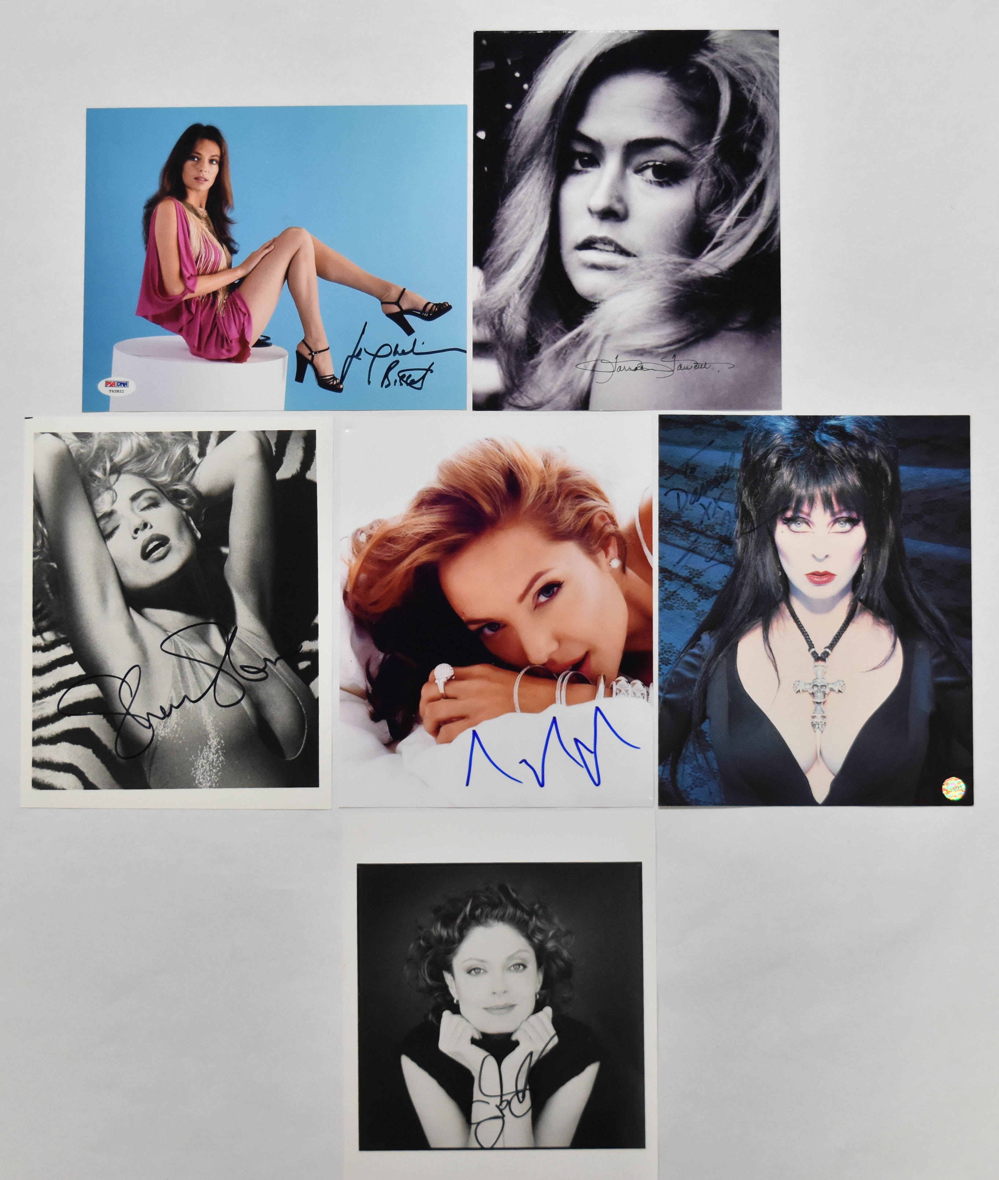6 Prominent Hollywood Actresses Signed Photographs Including Angelina Jolie and Sharon Stone