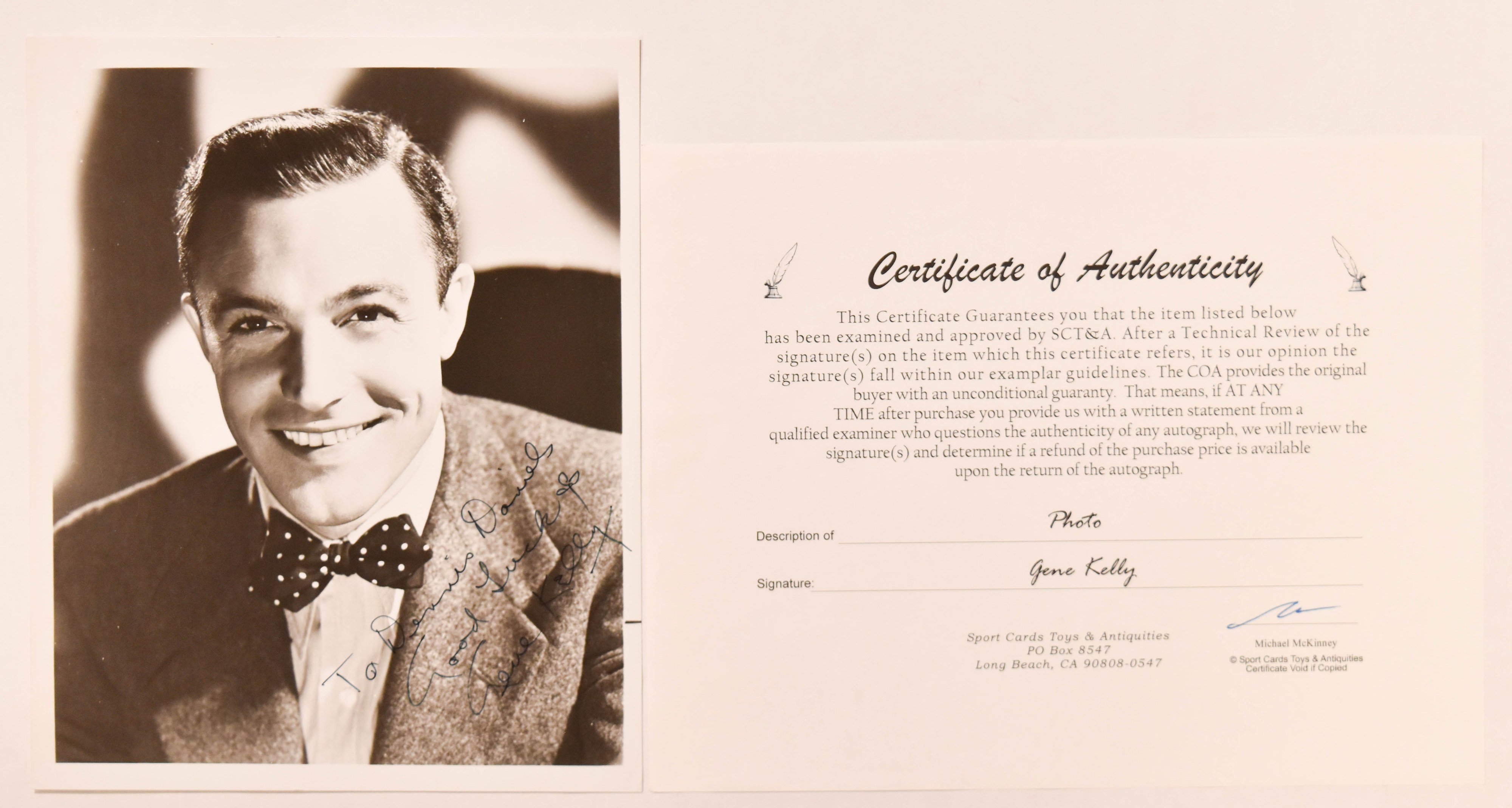 6 Hollywood Actors Signed Photographs Including Sean Connery and Clint Eastwood