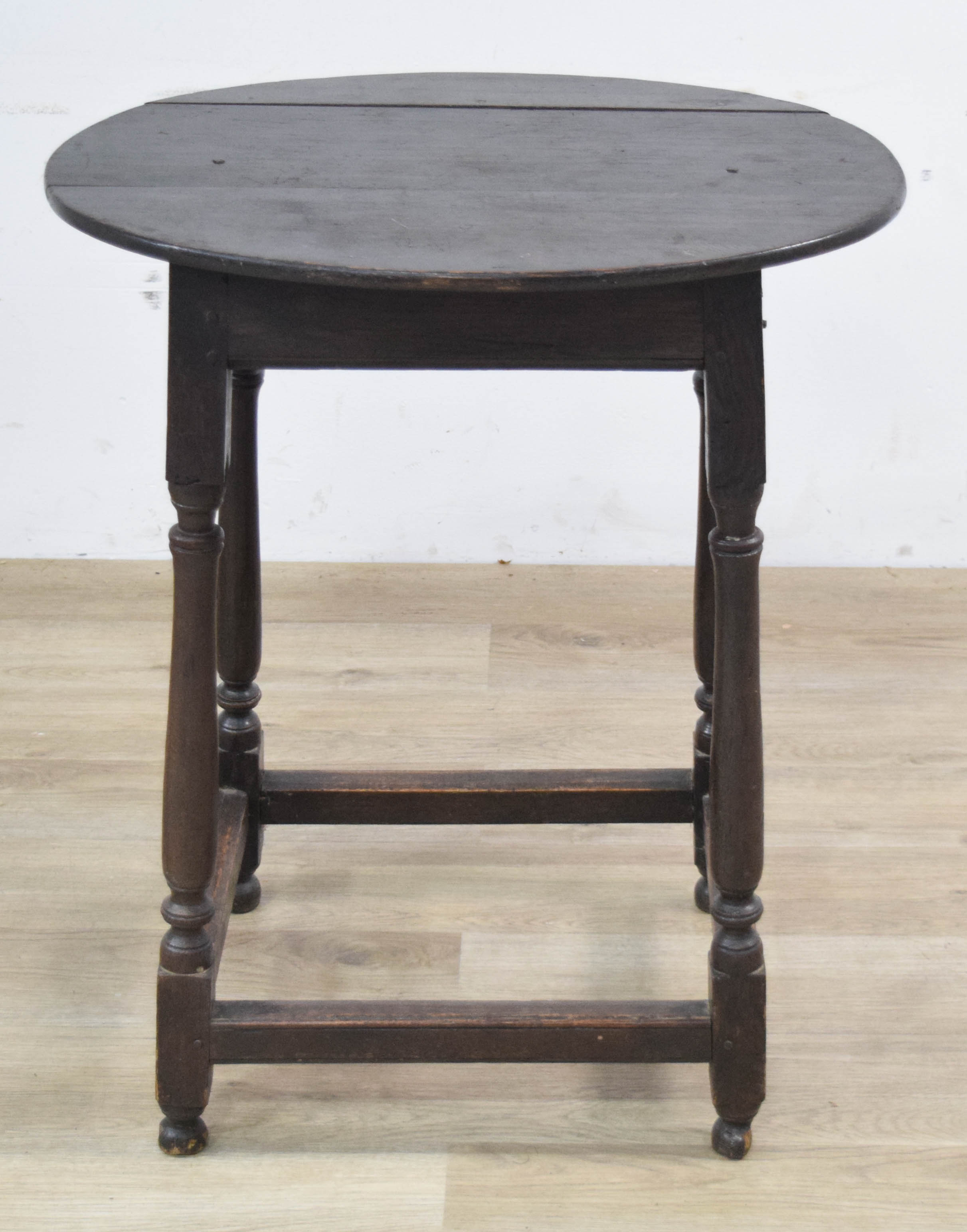 Provincial Oak Tavern Table With Baluster-Turned Legs