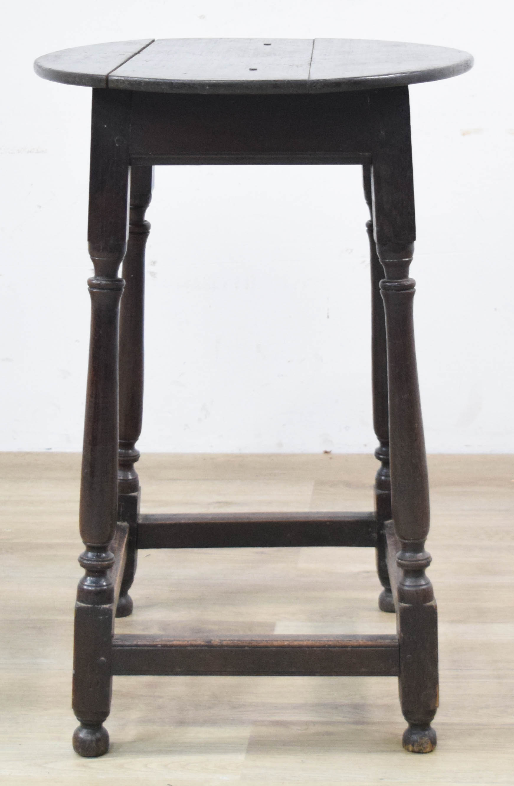 Provincial Oak Tavern Table With Baluster-Turned Legs