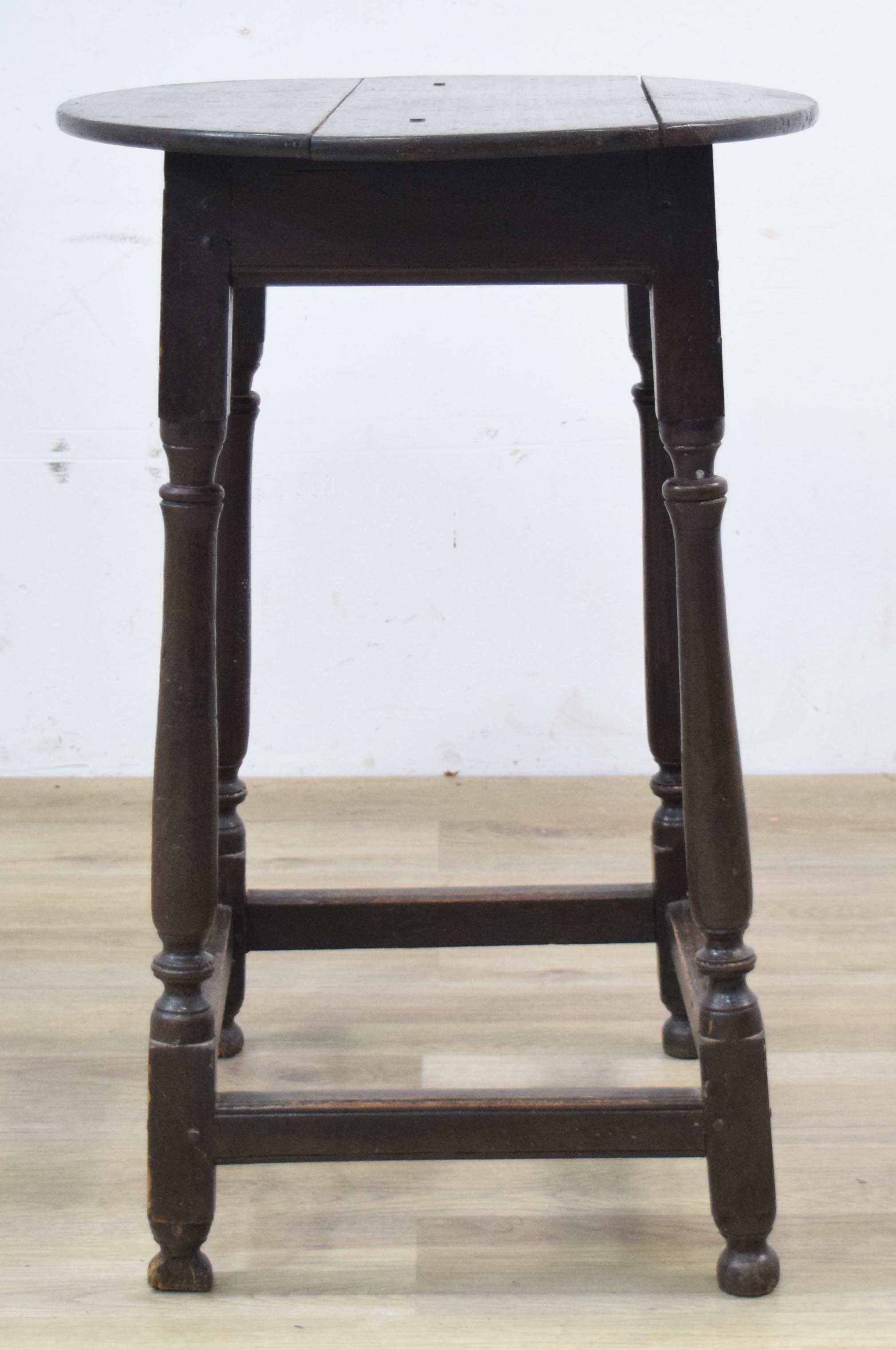 Provincial Oak Tavern Table With Baluster-Turned Legs