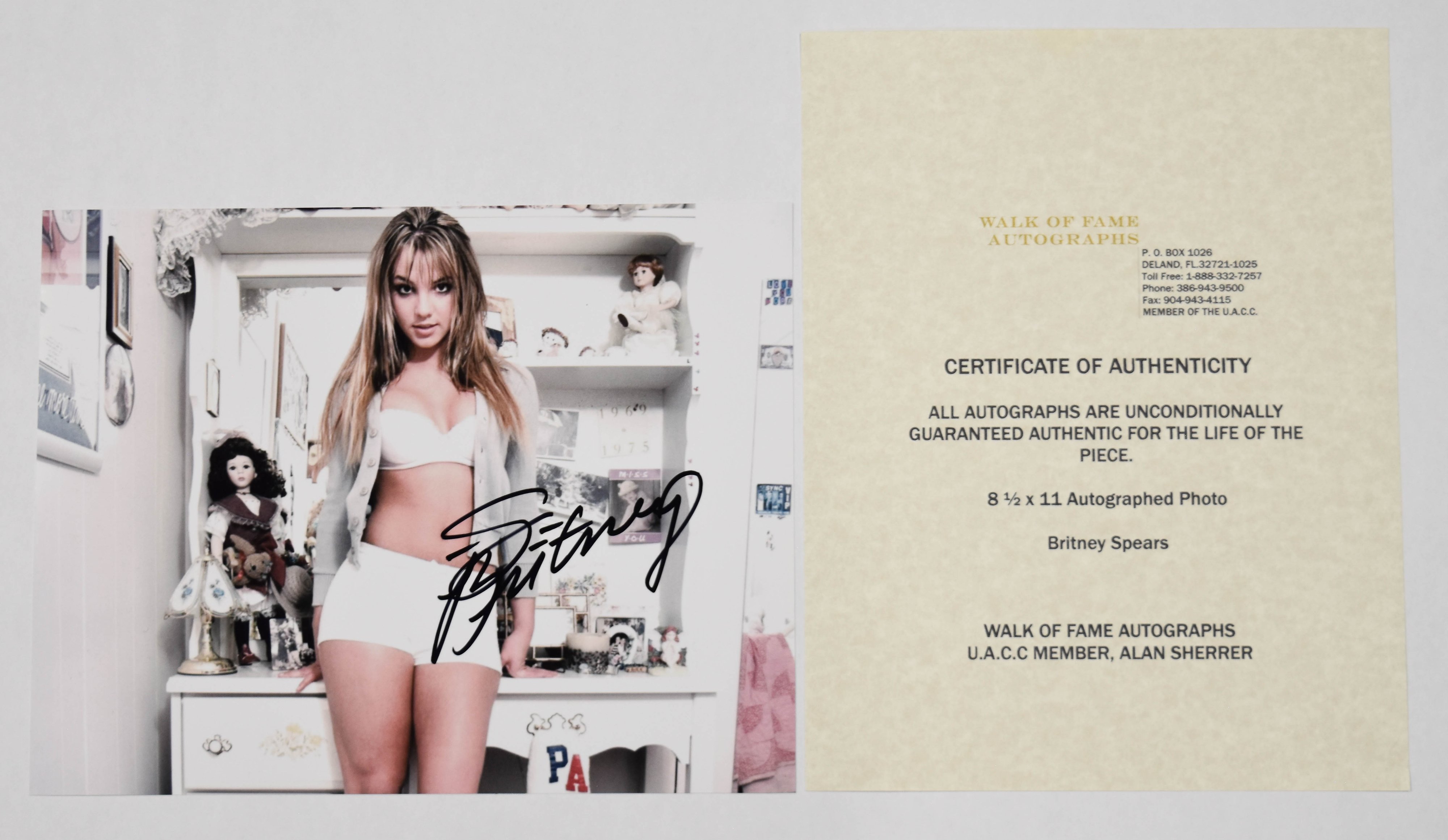2 Britney Spears Hand-Signed Color Photographs