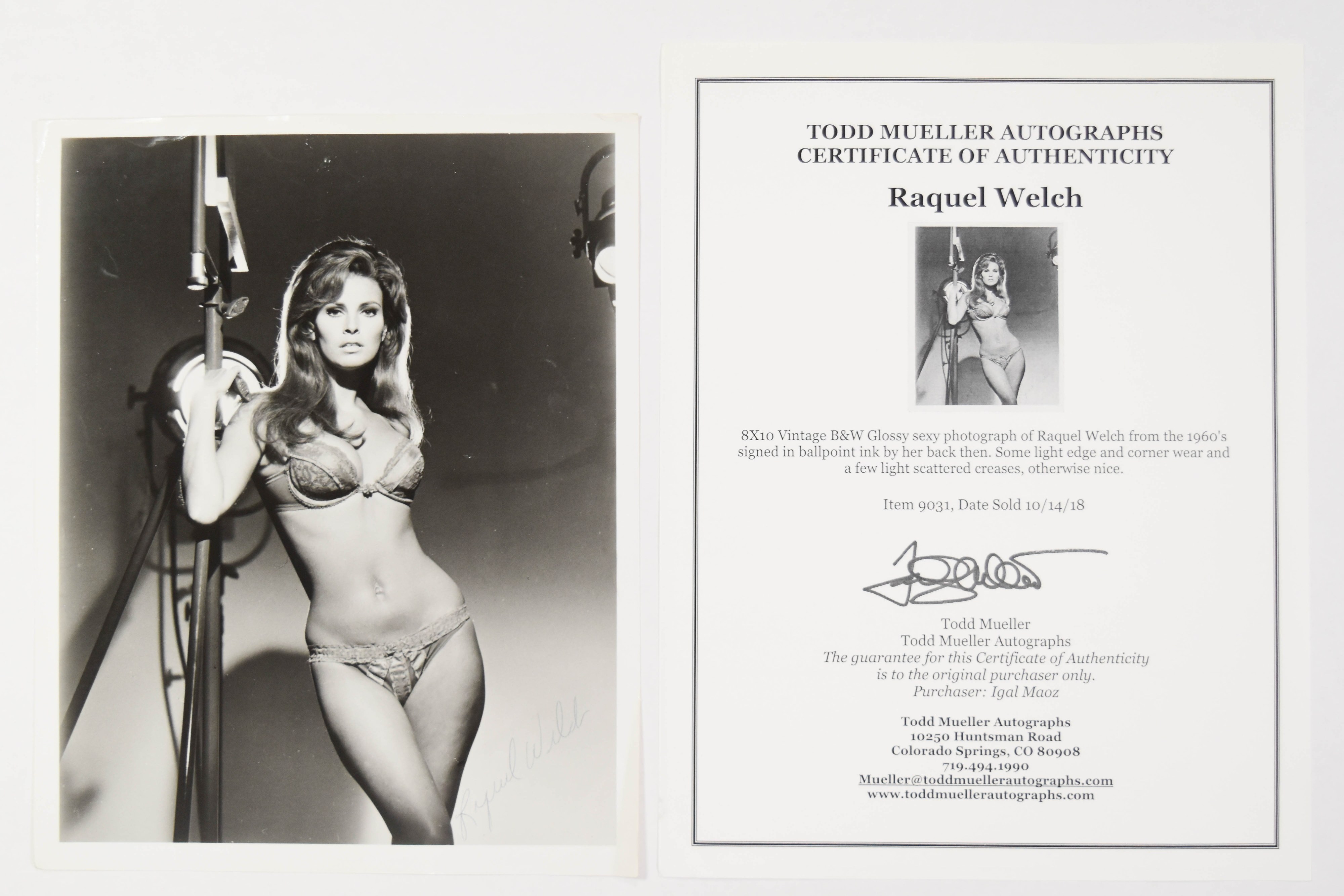 4 Raquel Welch Signed Photographs