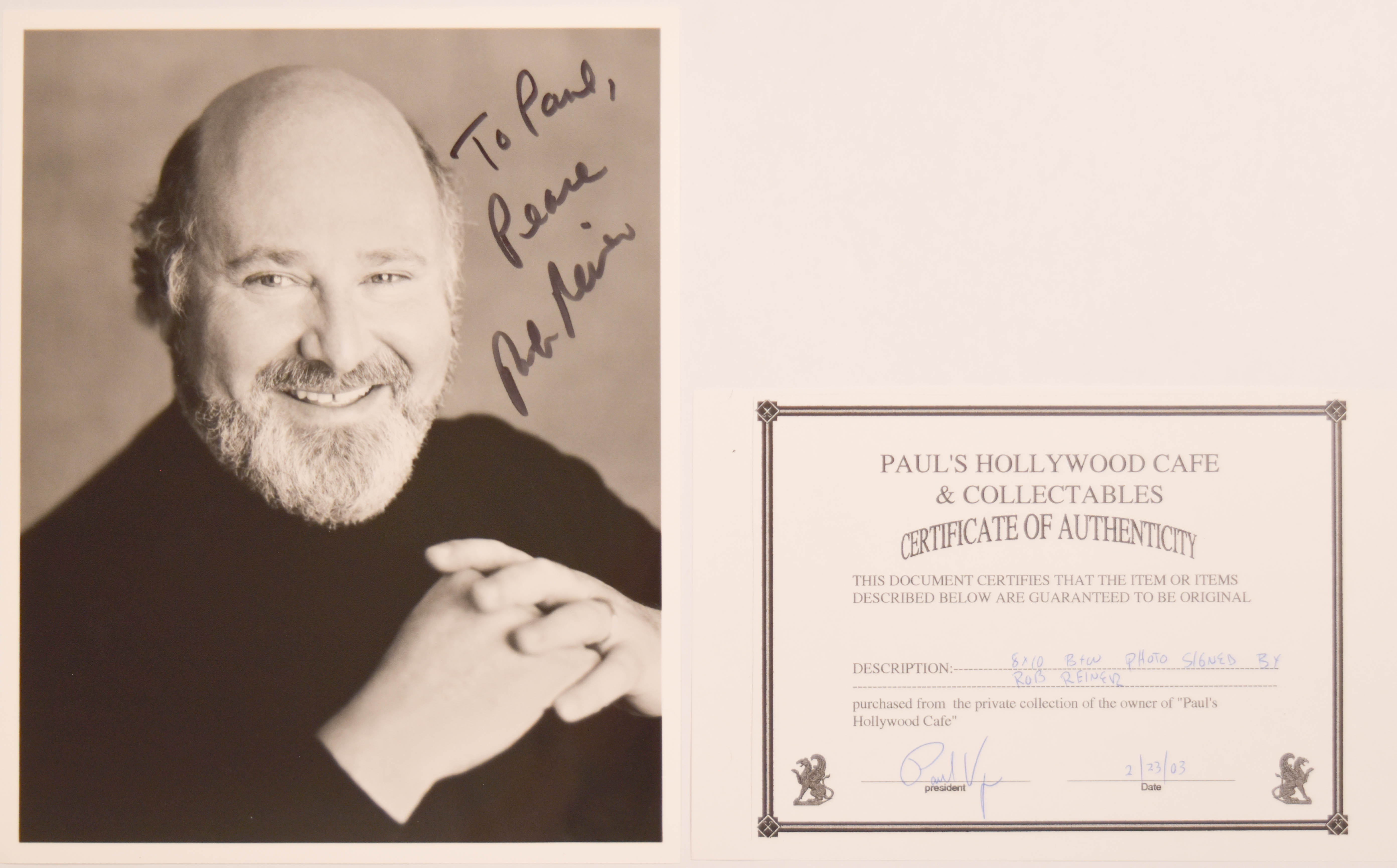6 Autographed Hollywood Actor Photographs