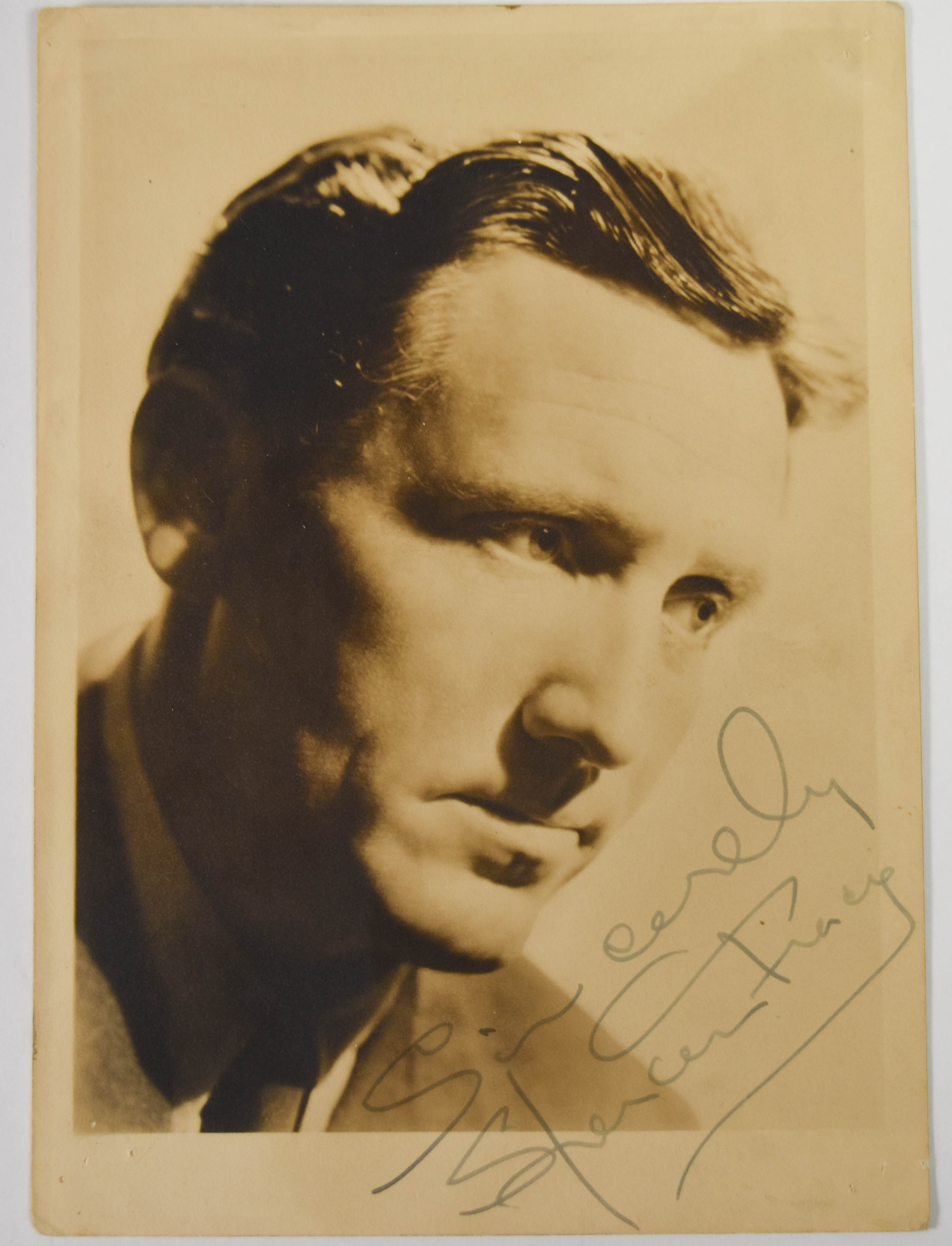 Spencer Tracy Signed Sepia Matte Finish Photograph