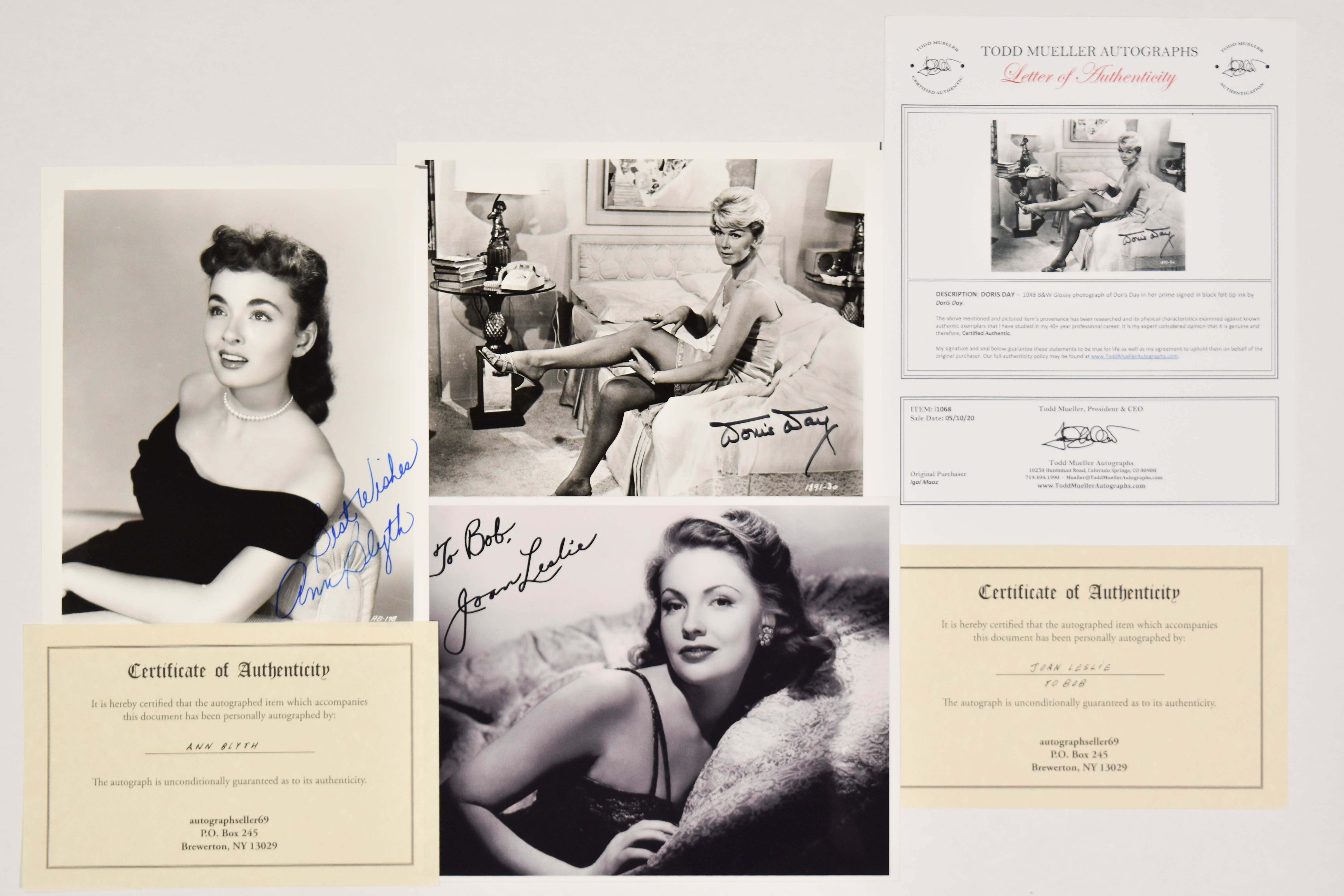 6 Autographed Classic Hollywood Actress Photographs