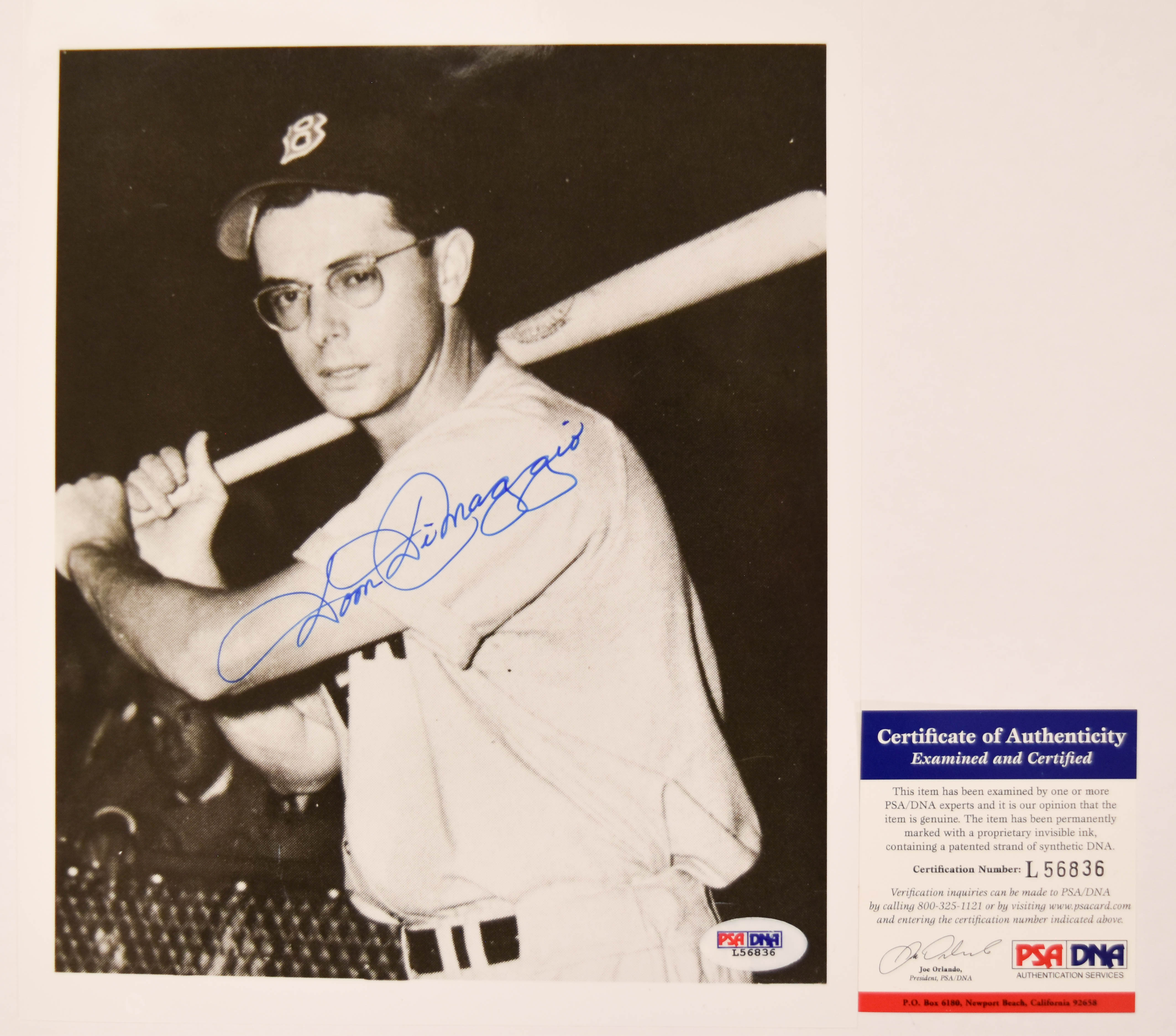 2 Dom DiMaggio and Johnny Pesky Signed Black and White Photographs