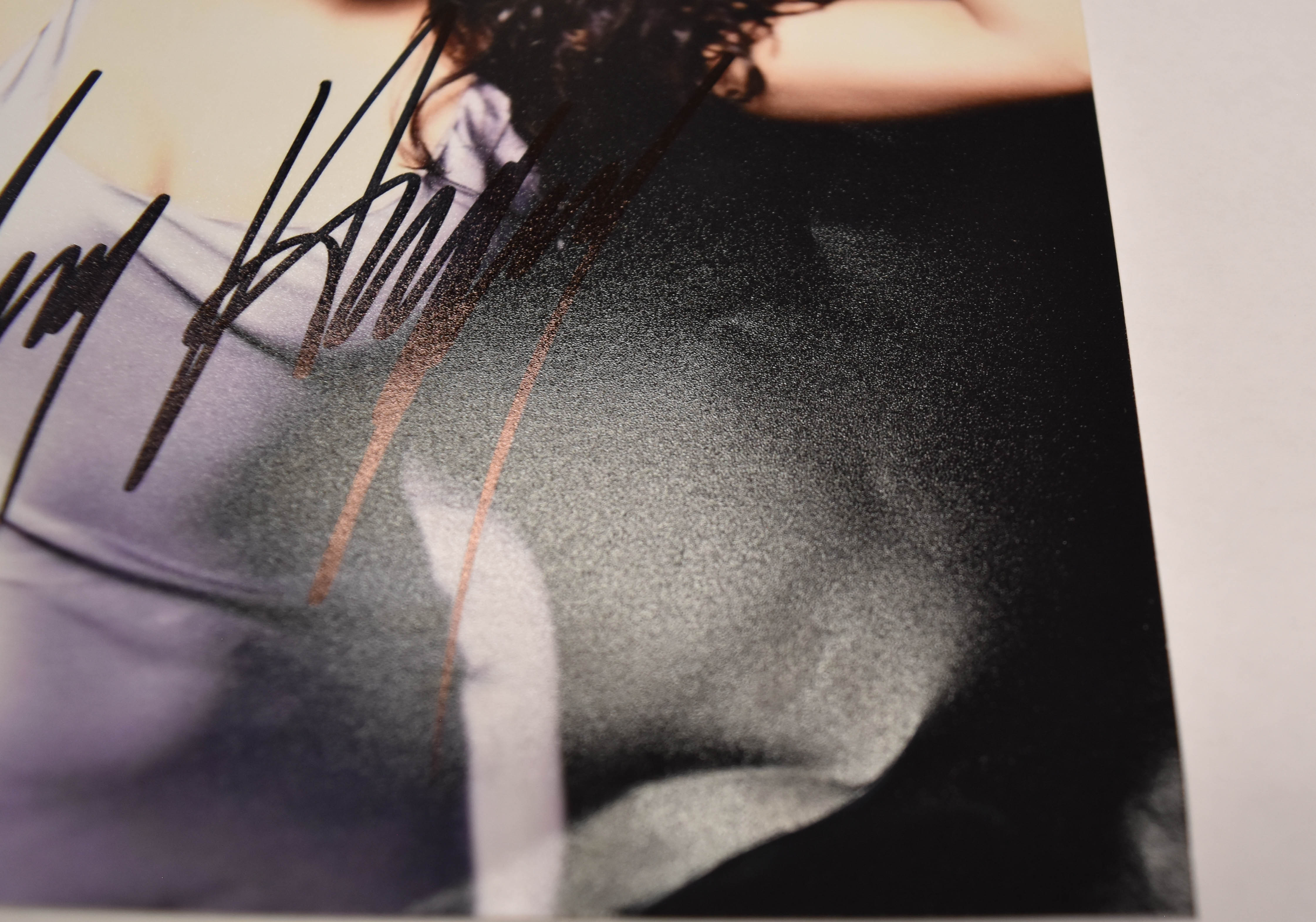 4 Autographed Color Photographs of Salma Hayek with COA