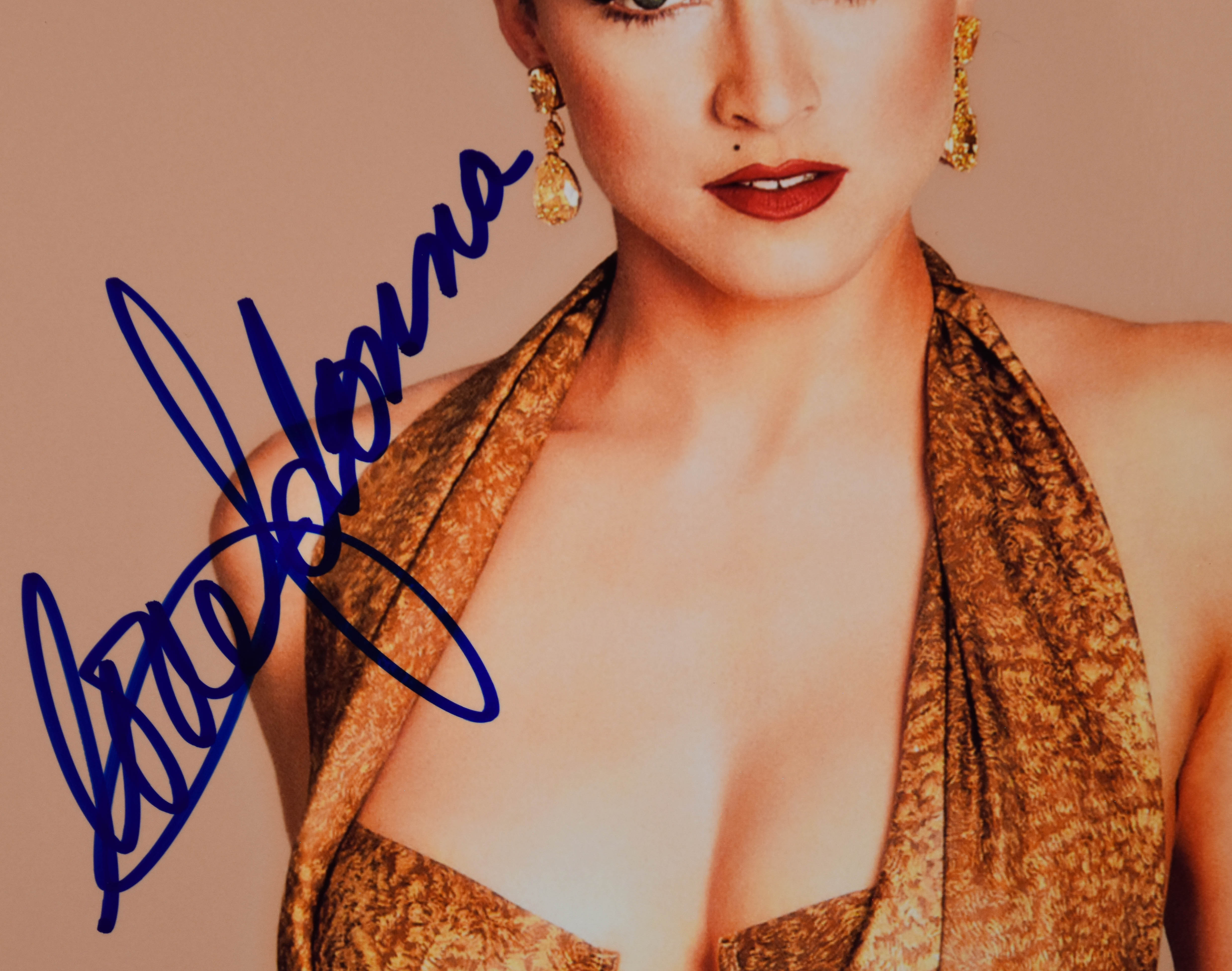 3 Madonna Autographed Color Photographs