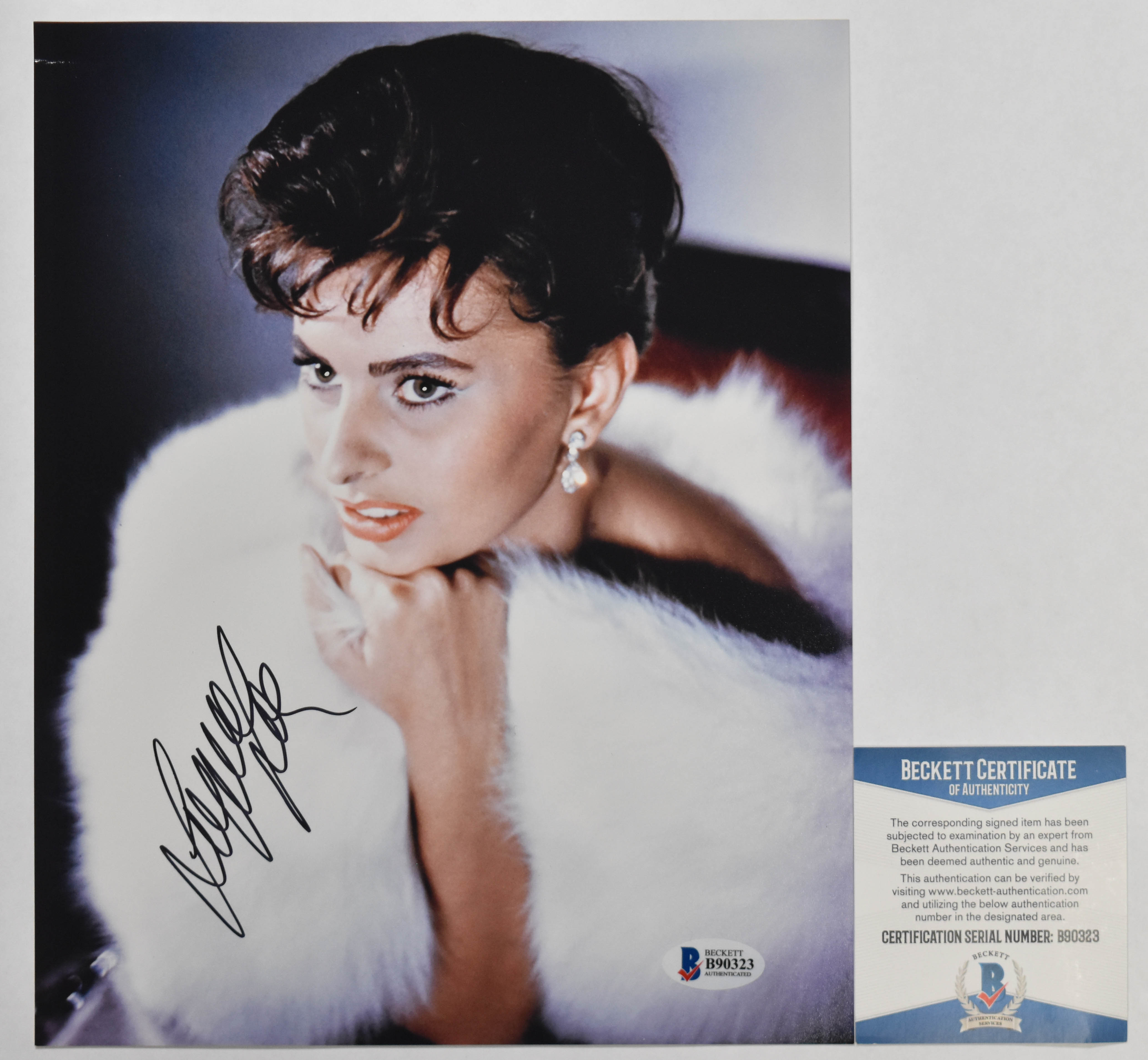 3 Sophia Loren Autographed Photographs