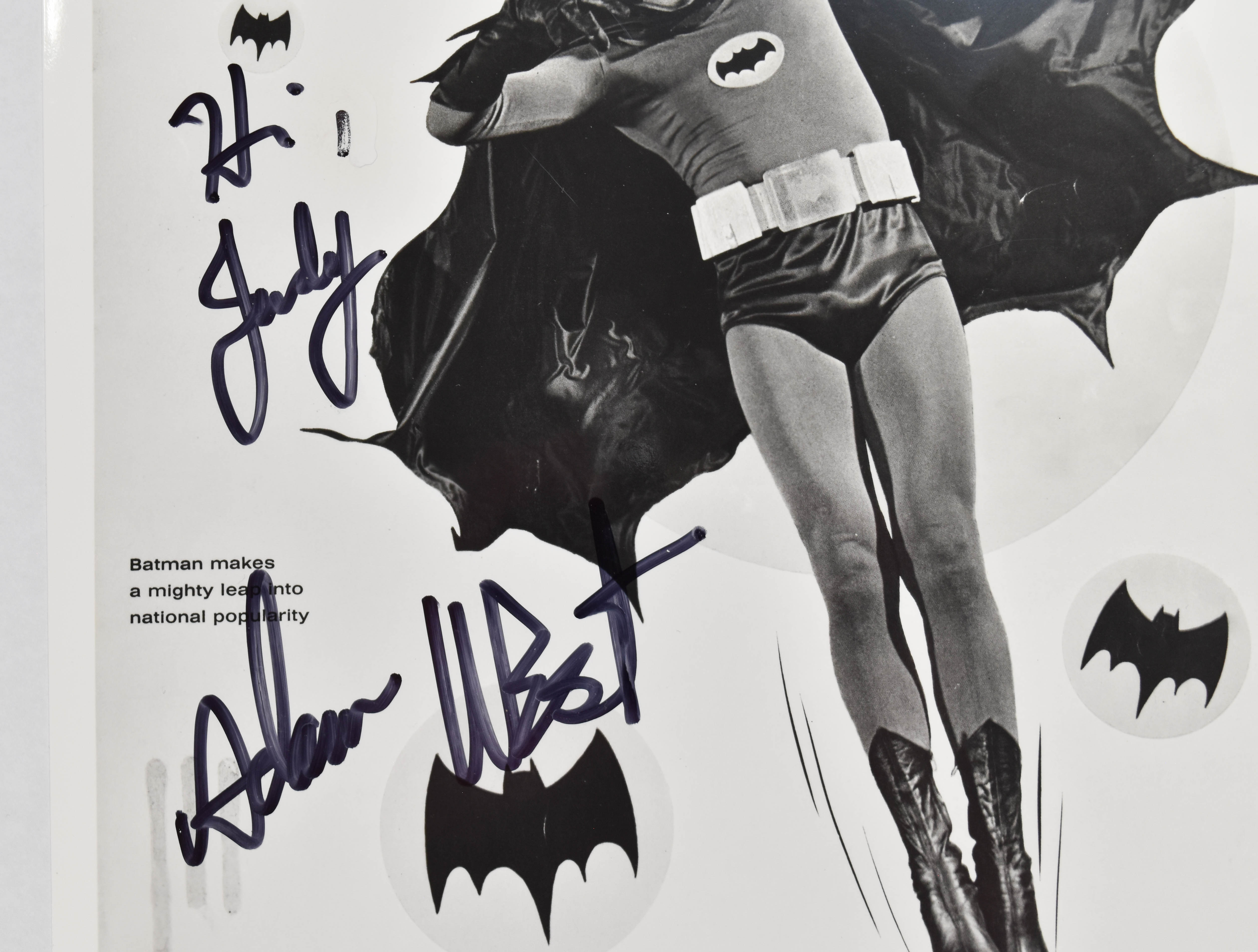 2 Adam West and Mariel Hemingway Autographed Photographs