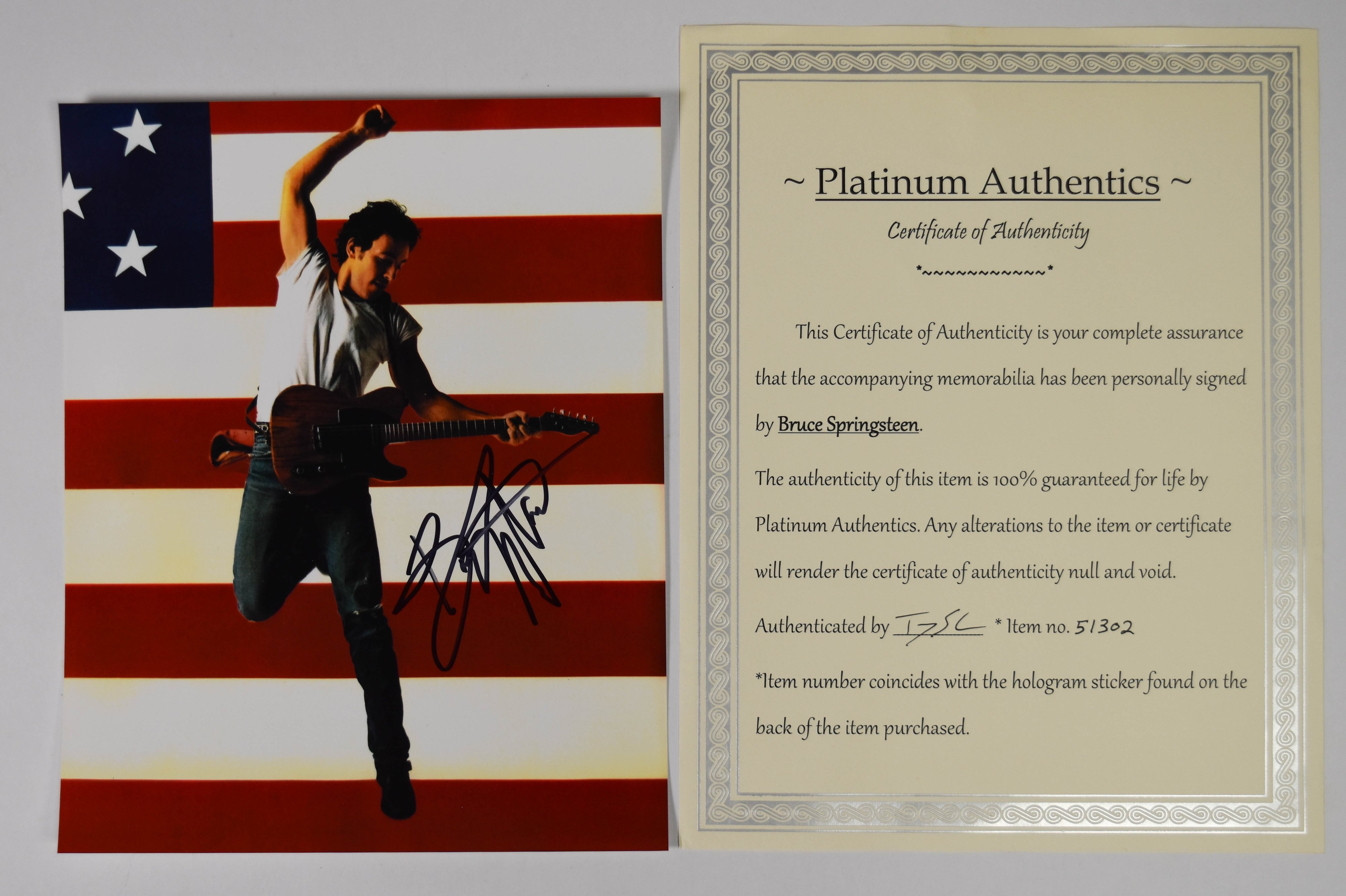 2 Bruce Springsteen Signed Color Photographs