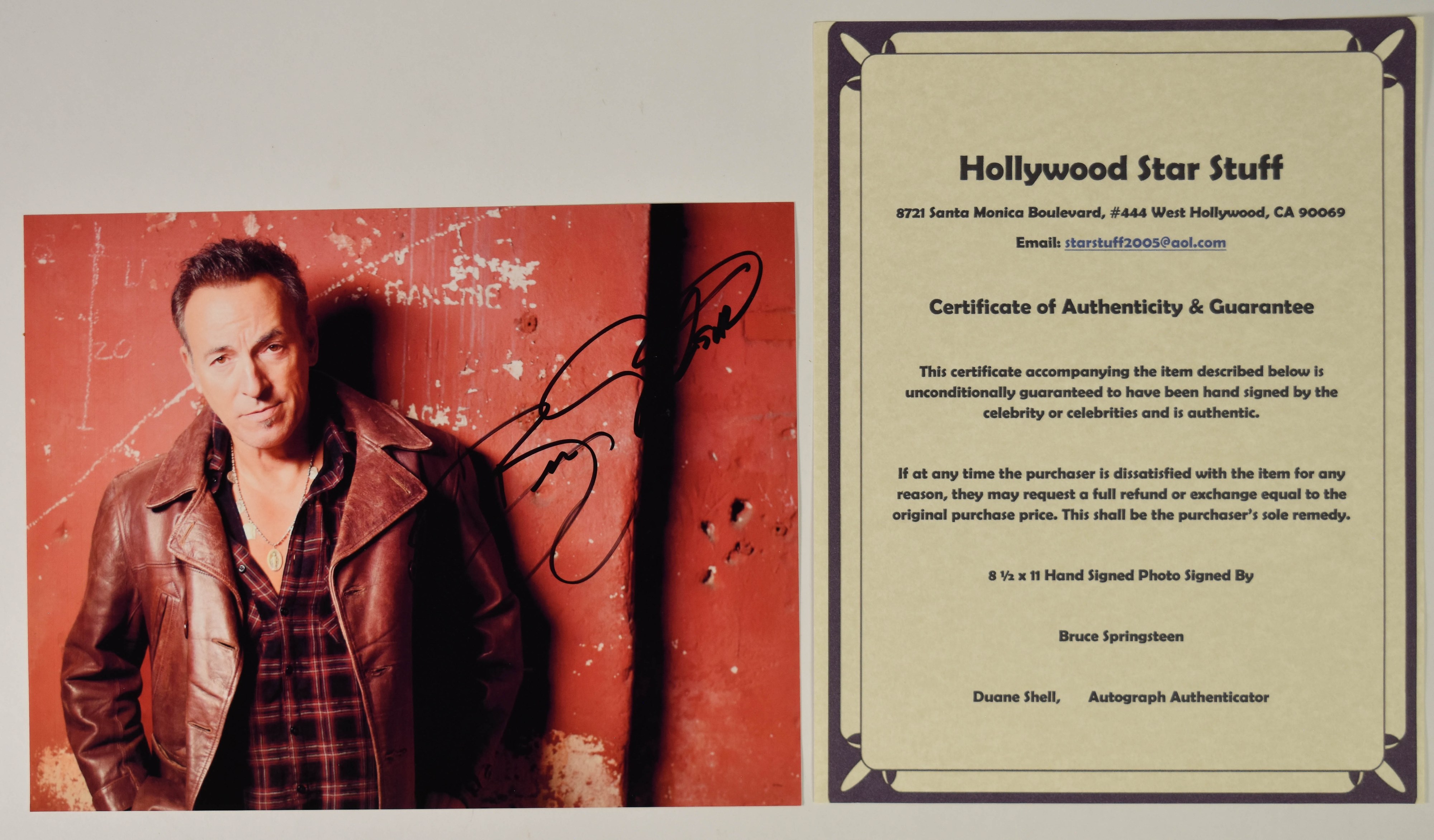 2 Bruce Springsteen Signed Color Photographs