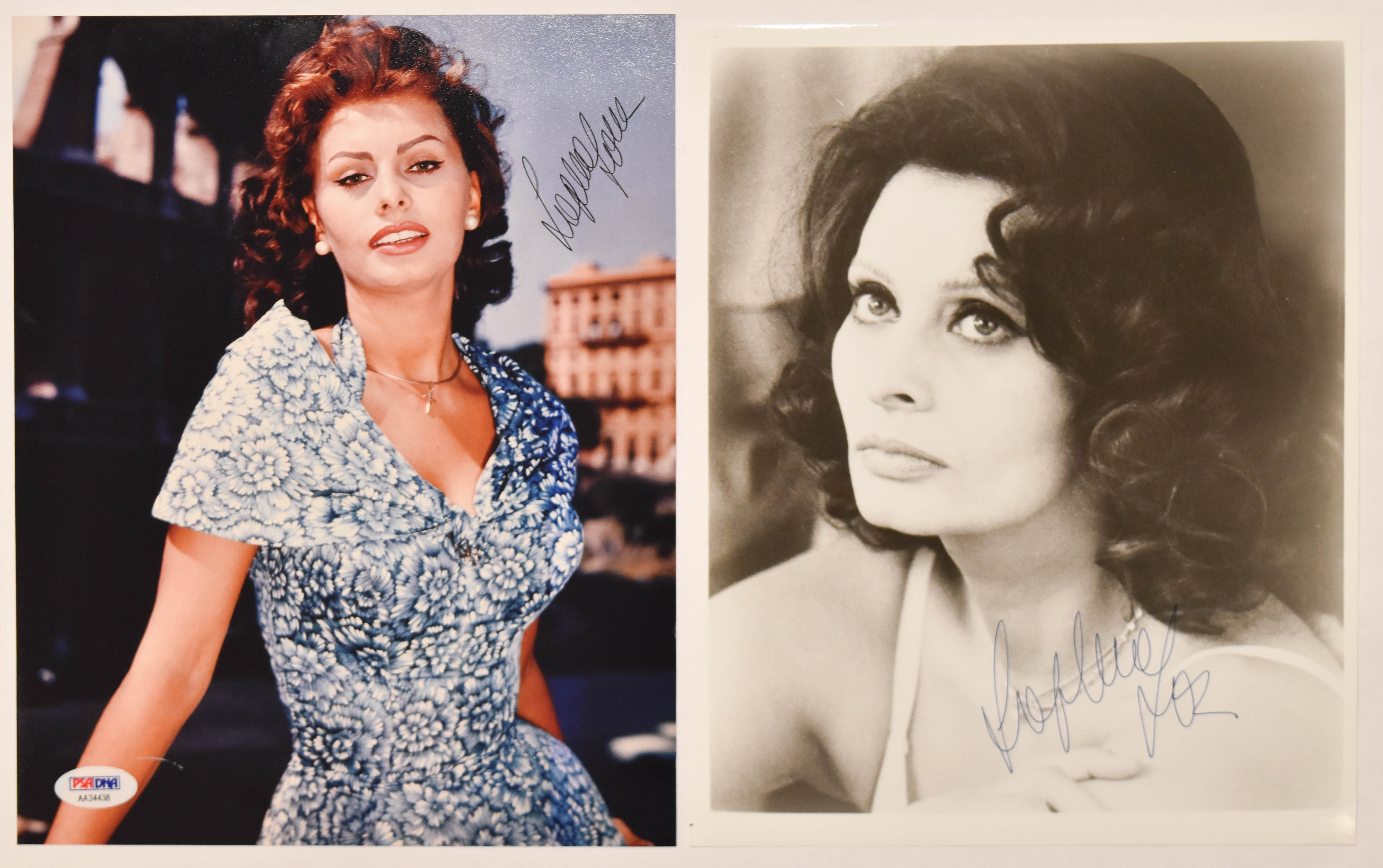 2 Sophia Loren Signed Photographs
