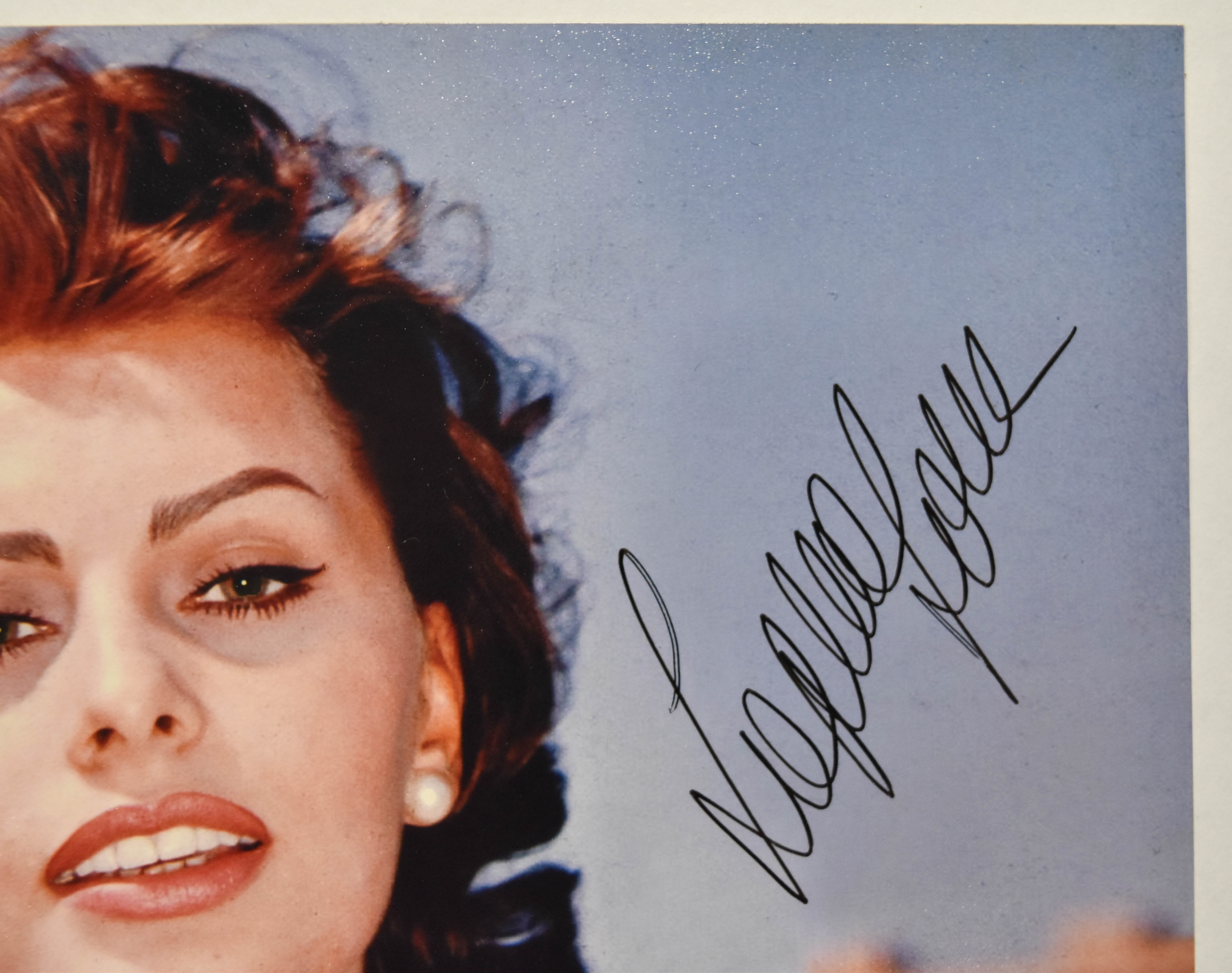2 Sophia Loren Signed Photographs