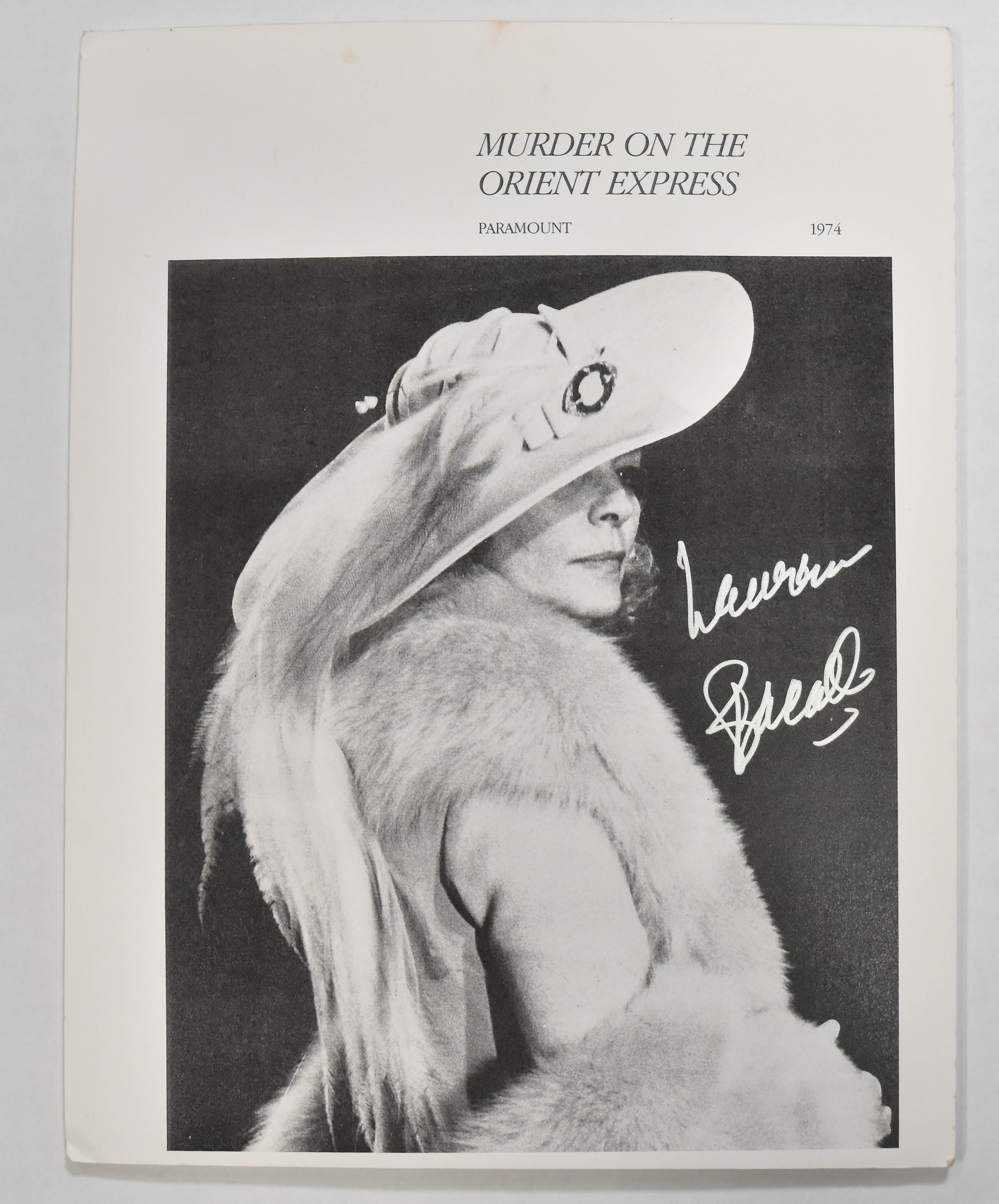 3 Lynda Carter Charlton Heston Sophia Loren and Lauren Bacall Autographed Photographs