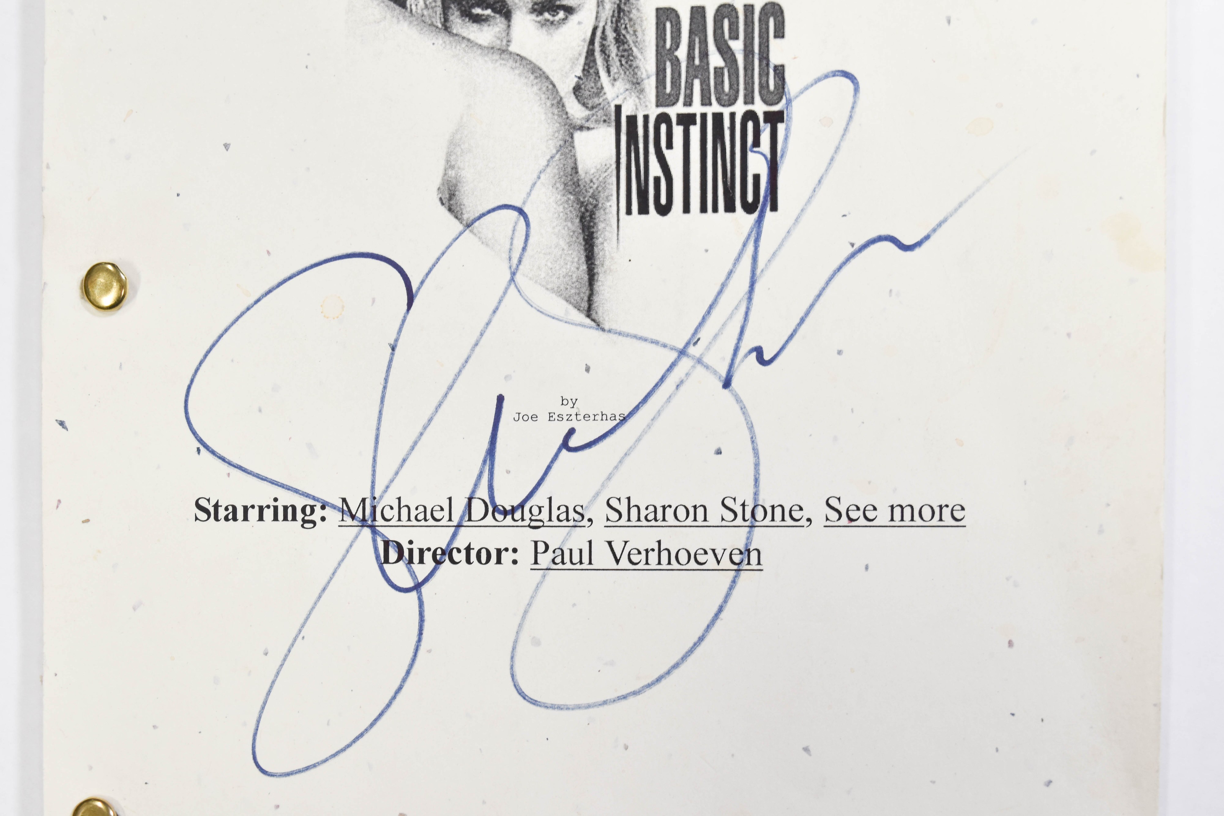 Sharon Stone Autographed Basic Instinct Movie Script