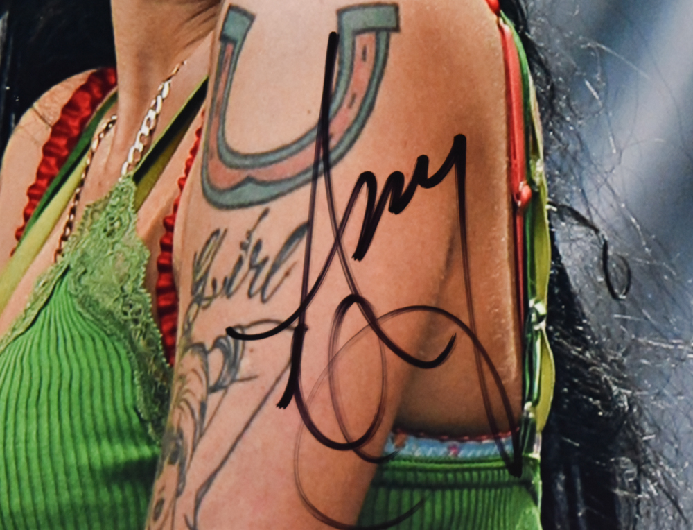 Amy Winehouse Signed Color Photograph Live Performance