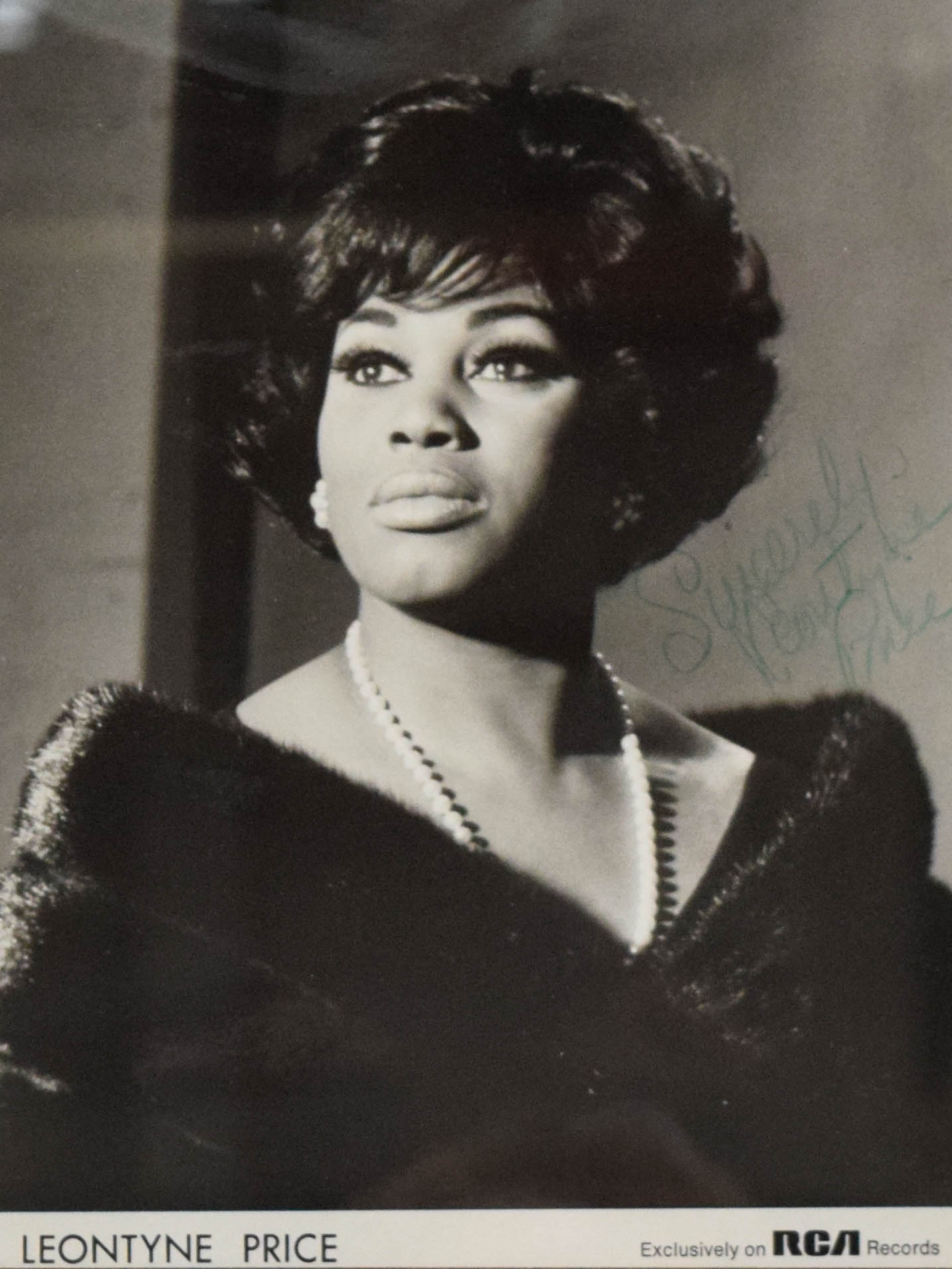 Leontyne Price Autographed RCA Records Publicity Photograph