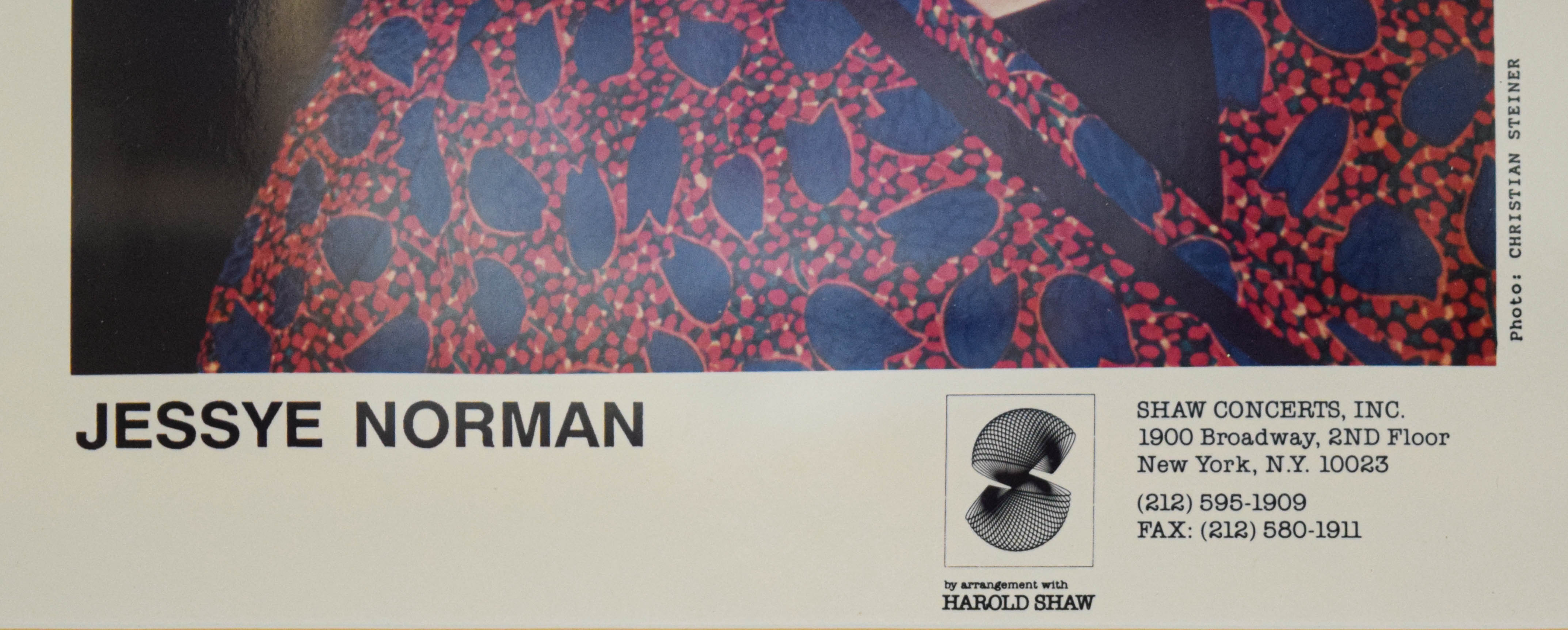 Christian Steiner Color Publicity Photograph Jessye Norman