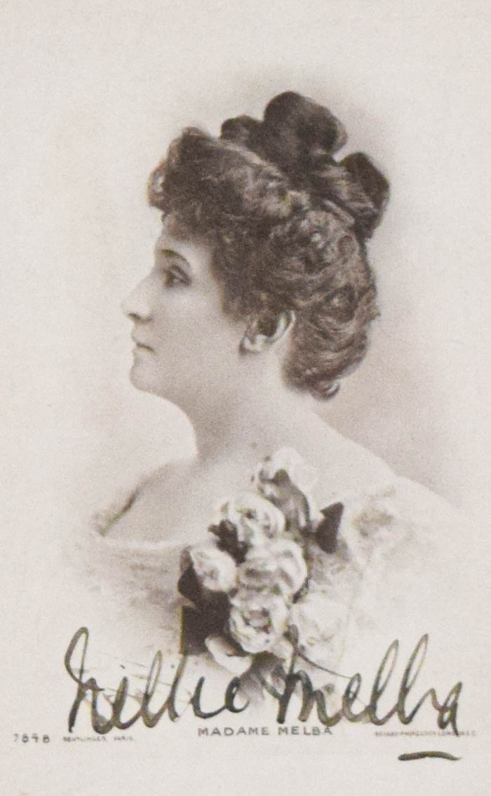 Nellie Melba Autographed Reutlinger Paris Promotional Photograph