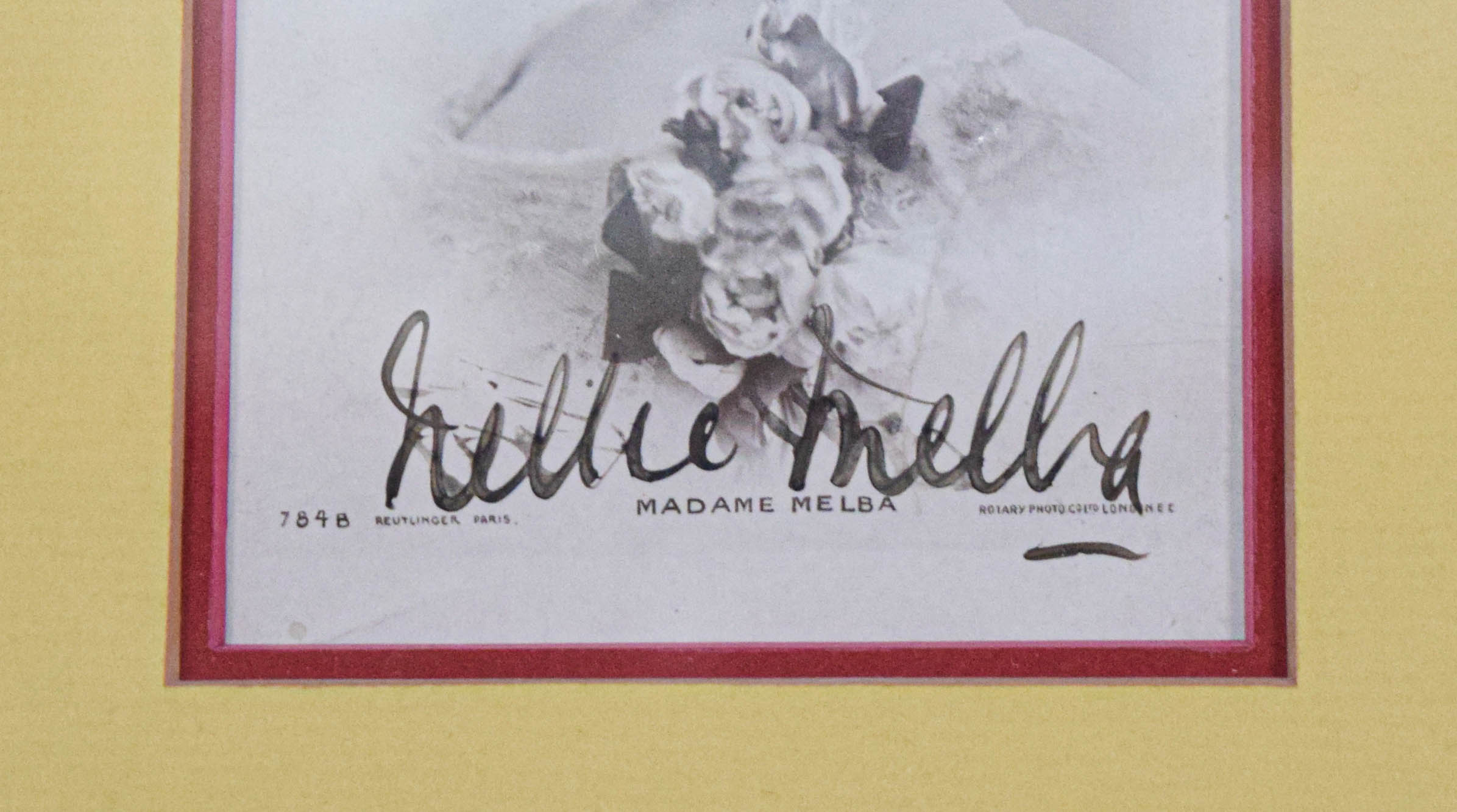 Nellie Melba Autographed Reutlinger Paris Promotional Photograph
