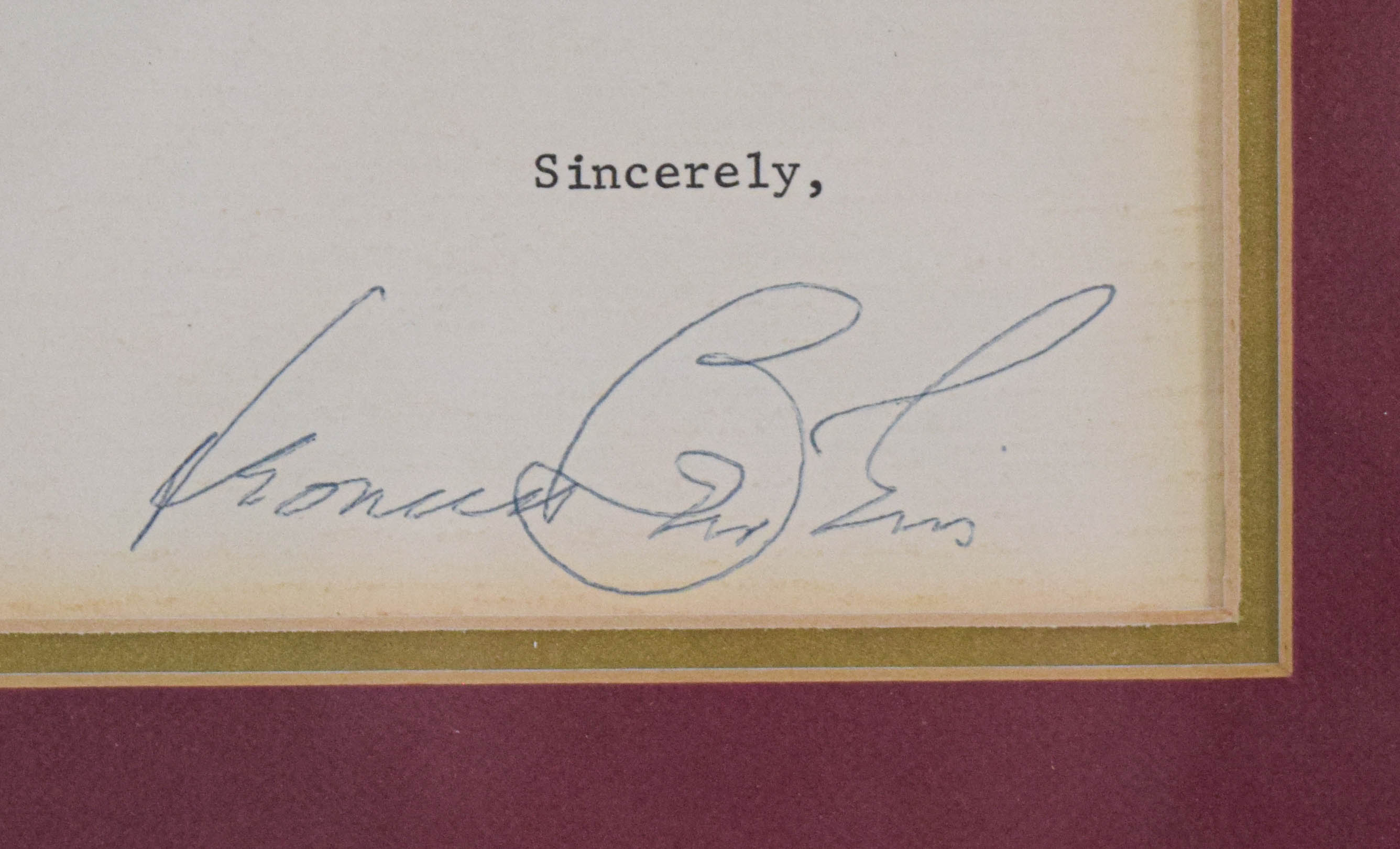 Leonard Bernstein Signed Letter and Photograph William Schuman Celebration