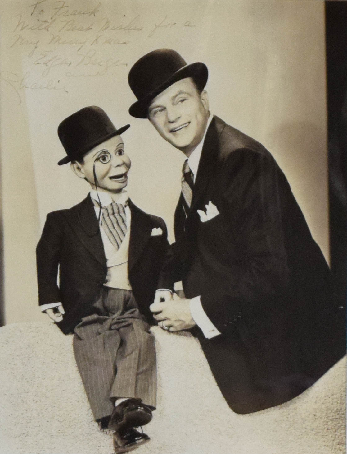 Edgar Bergen Autographed Photograph Edgar Bergen and Charlie McCarthy