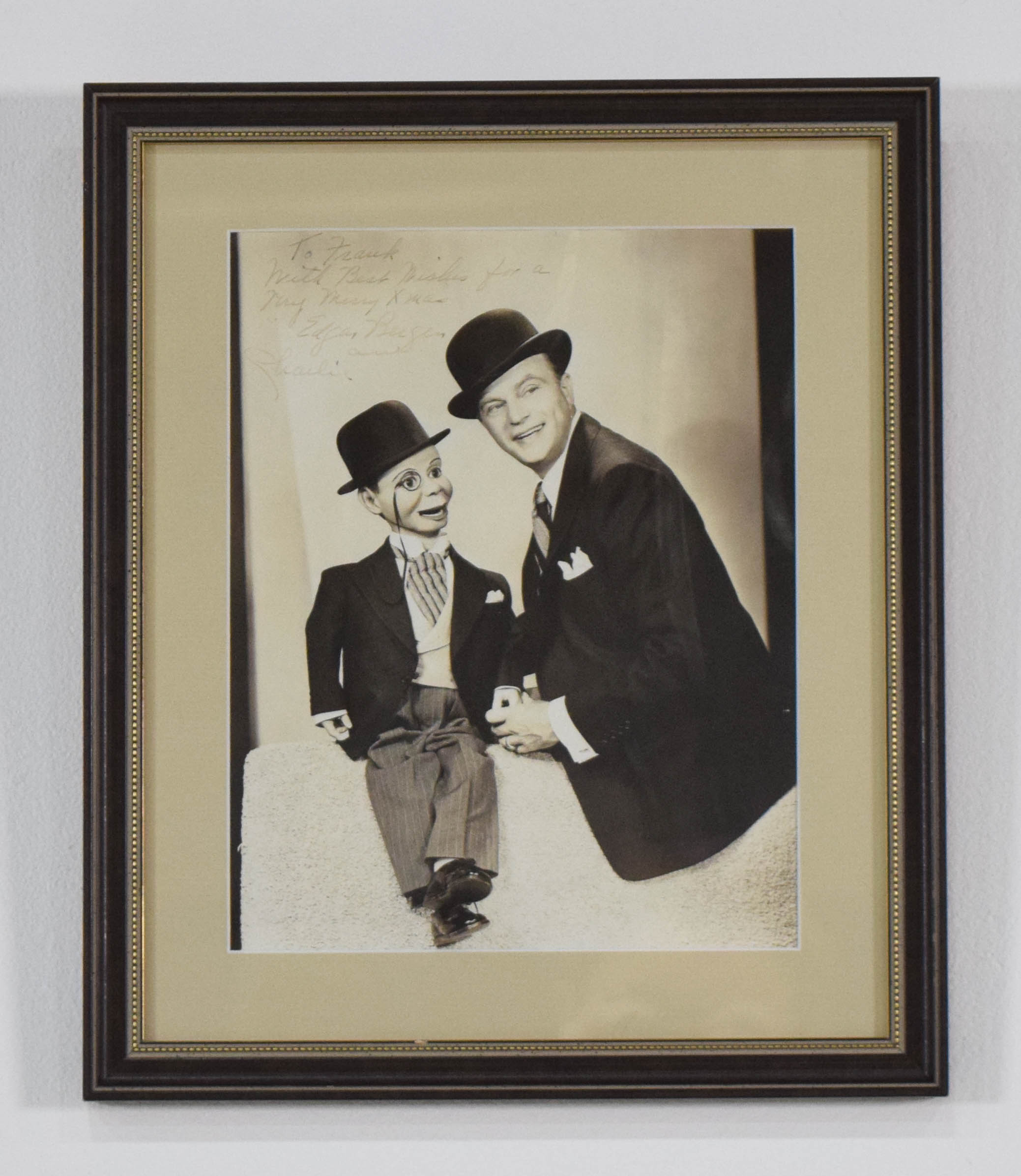Edgar Bergen Autographed Photograph Edgar Bergen and Charlie McCarthy
