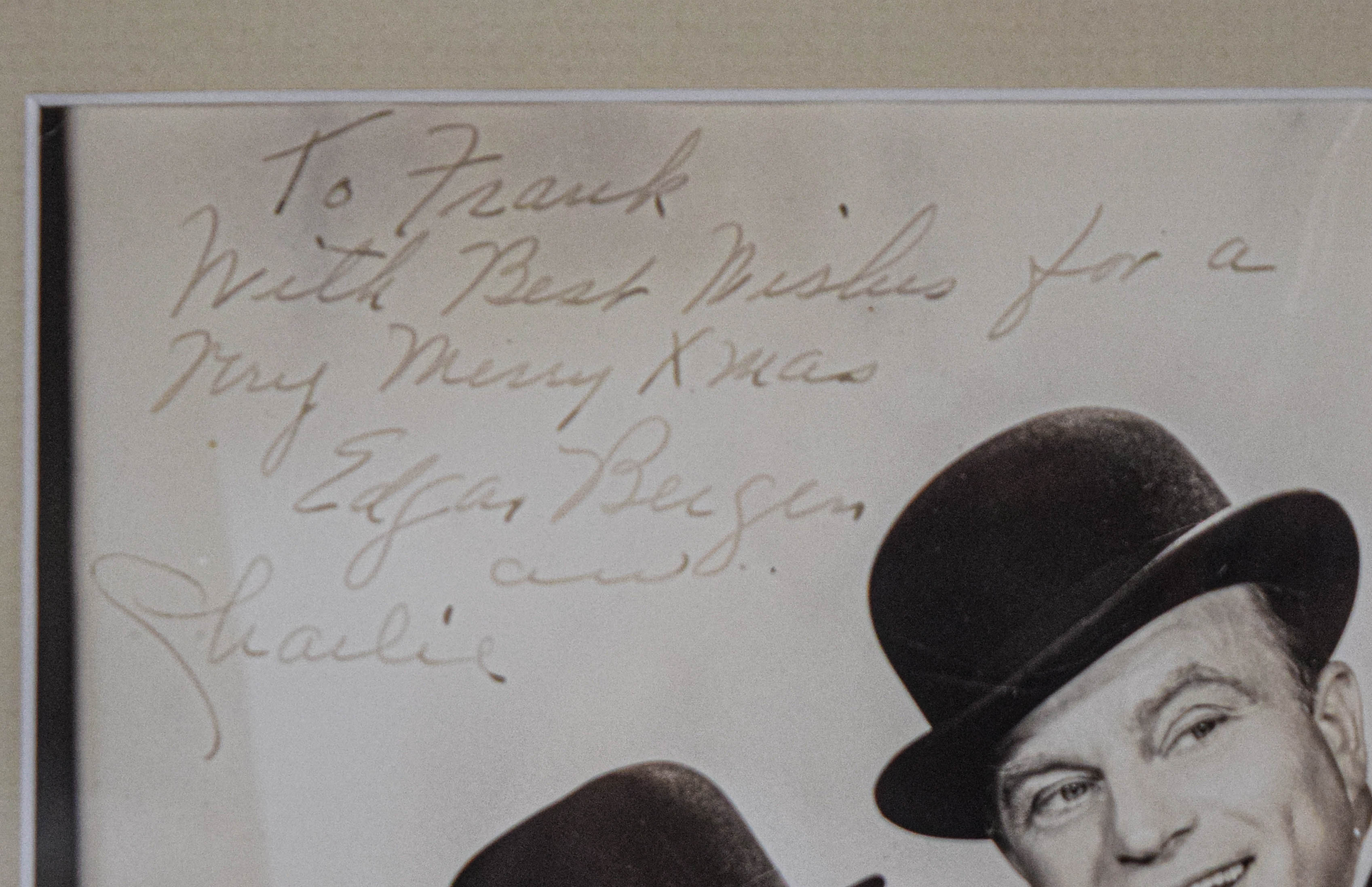 Edgar Bergen Autographed Photograph Edgar Bergen and Charlie McCarthy