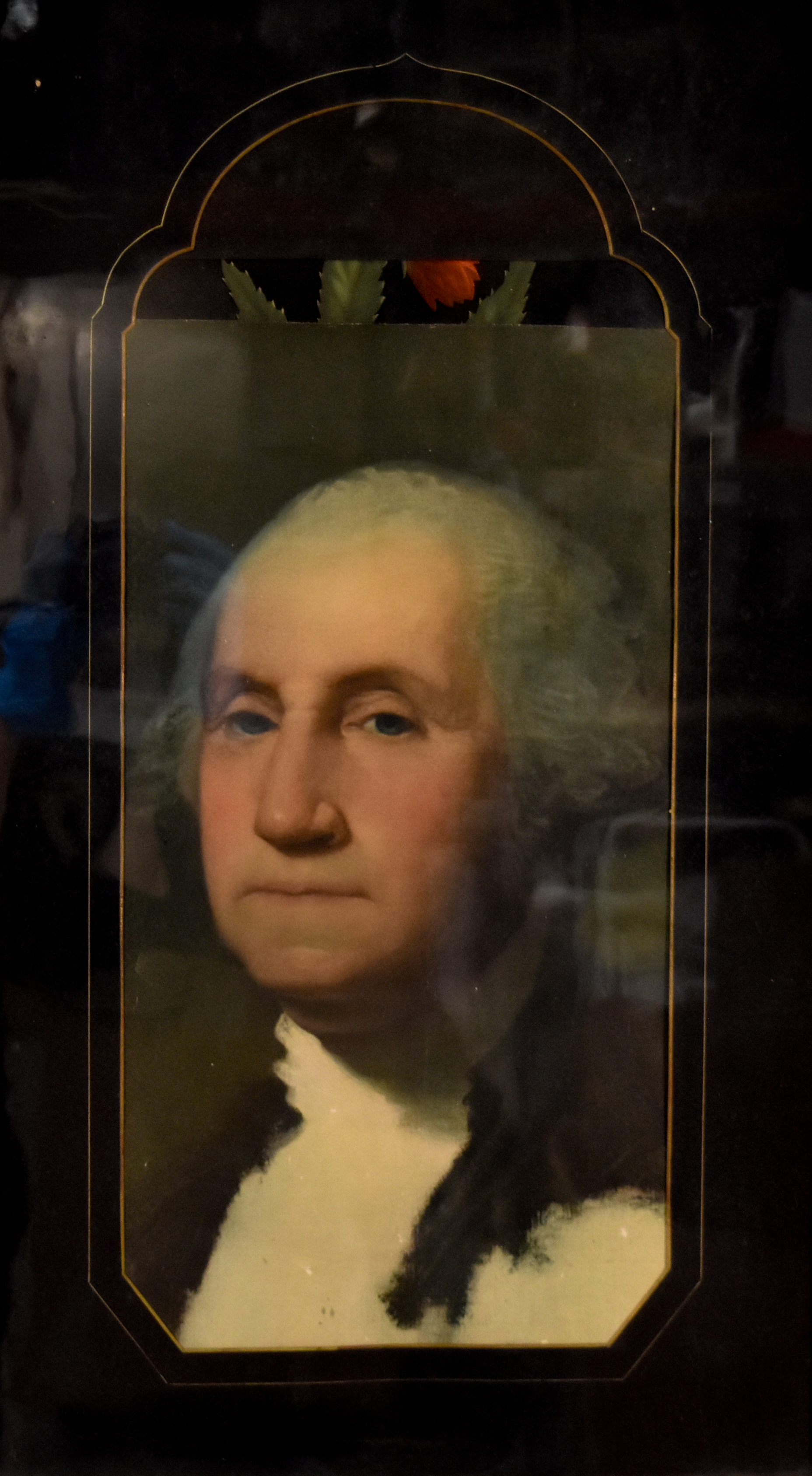 After Gilbert Stuart Hand-Colored Lithograph Portrait of George Washington