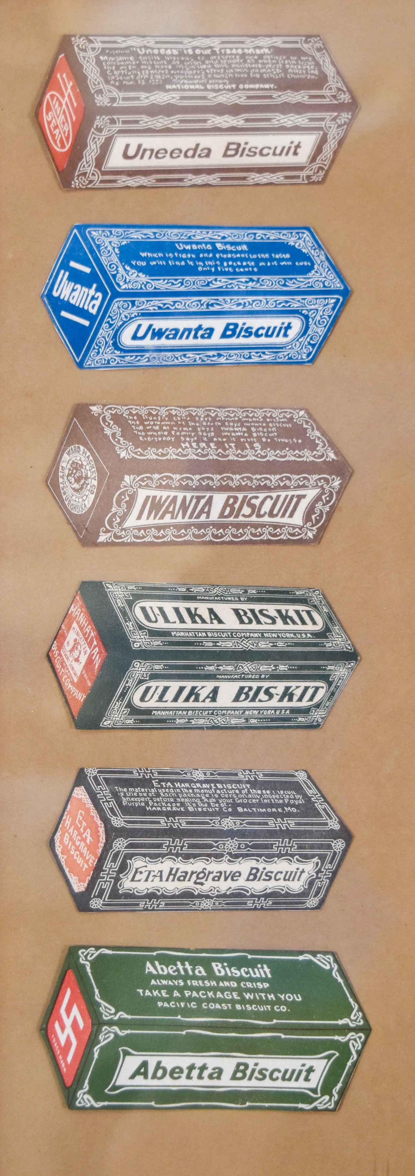 Early 20th Century American Chromolithograph Biscuit Label Assembly