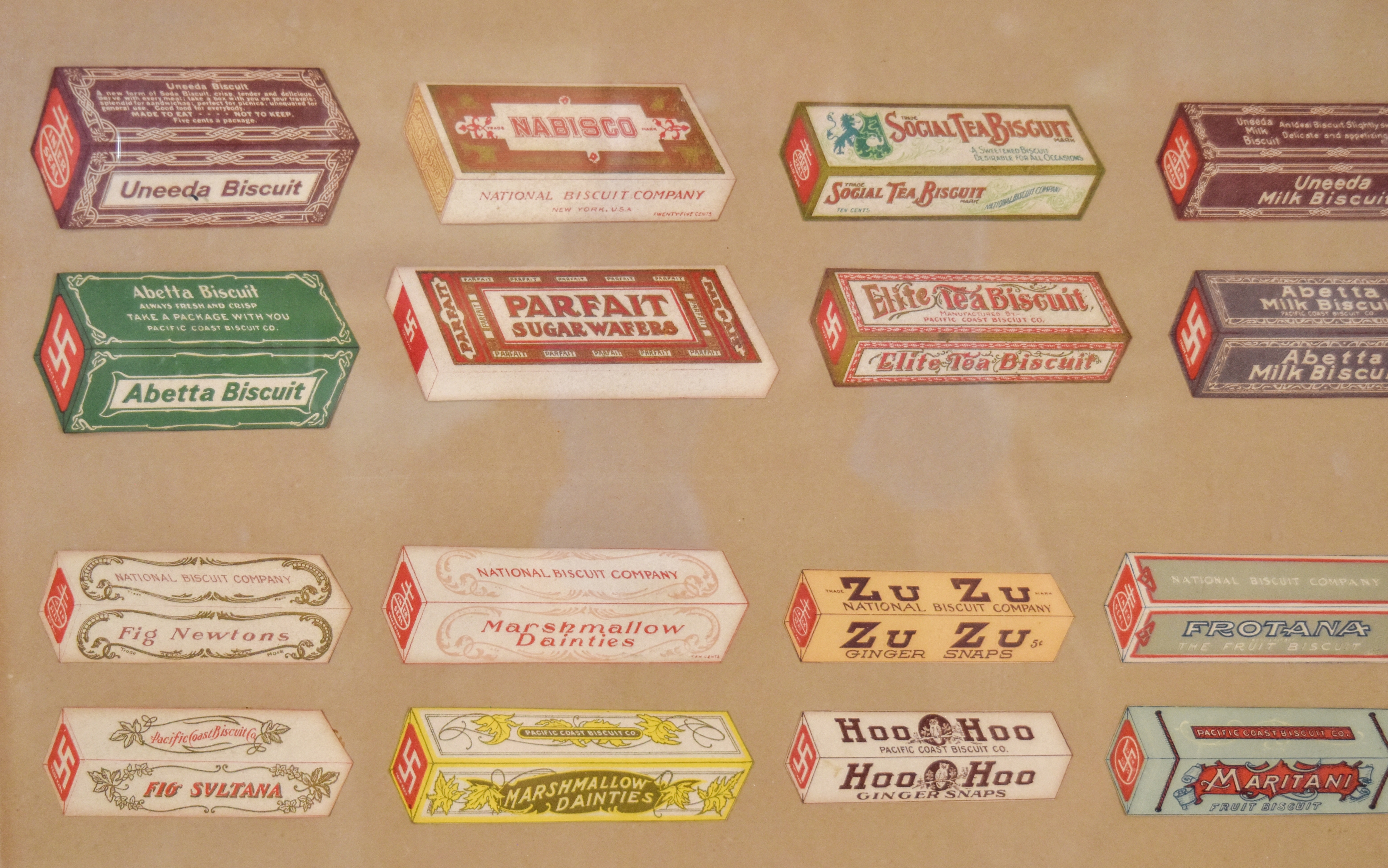 Early 20th Century American Chromolithograph Biscuit Label Assembly