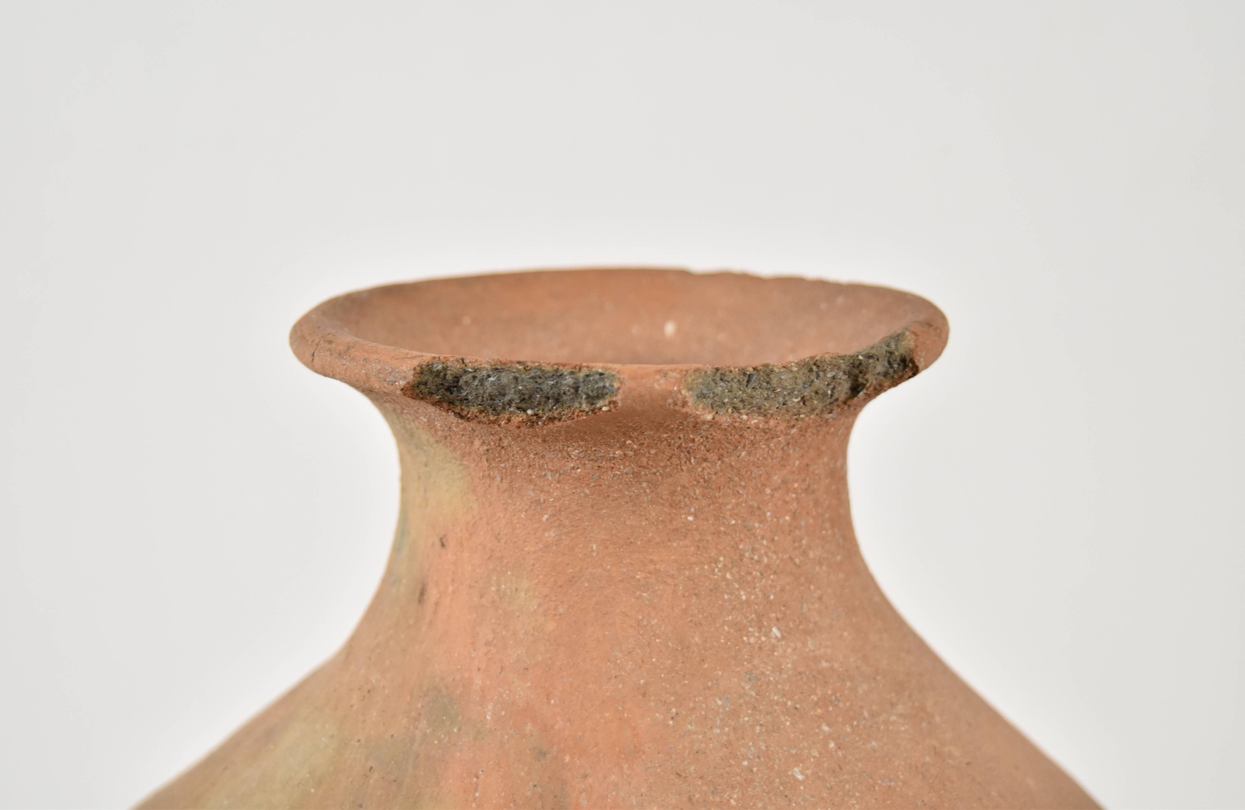 Large Terracotta Earthenware Handled Globular Jar