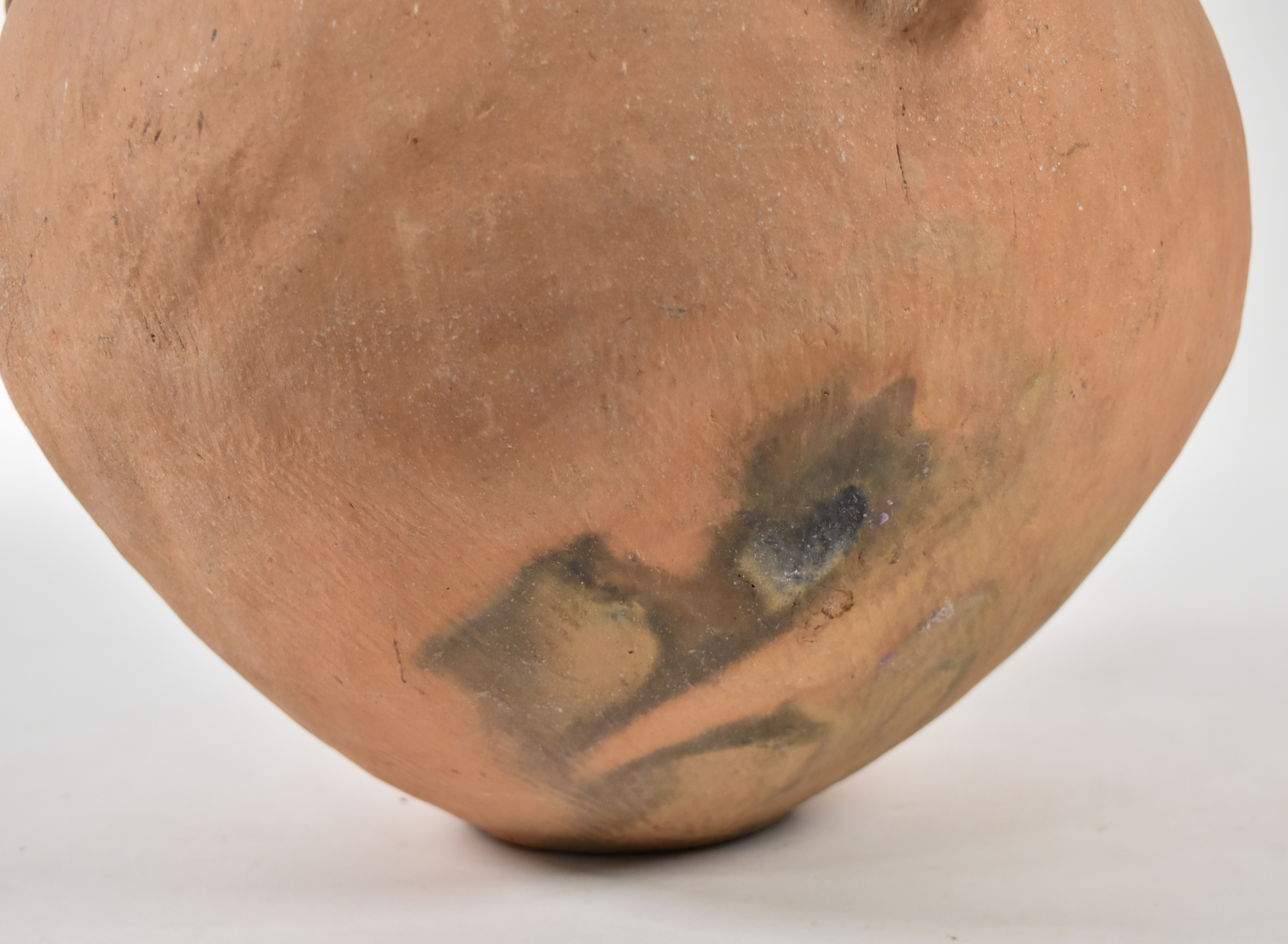 Large Terracotta Earthenware Handled Globular Jar