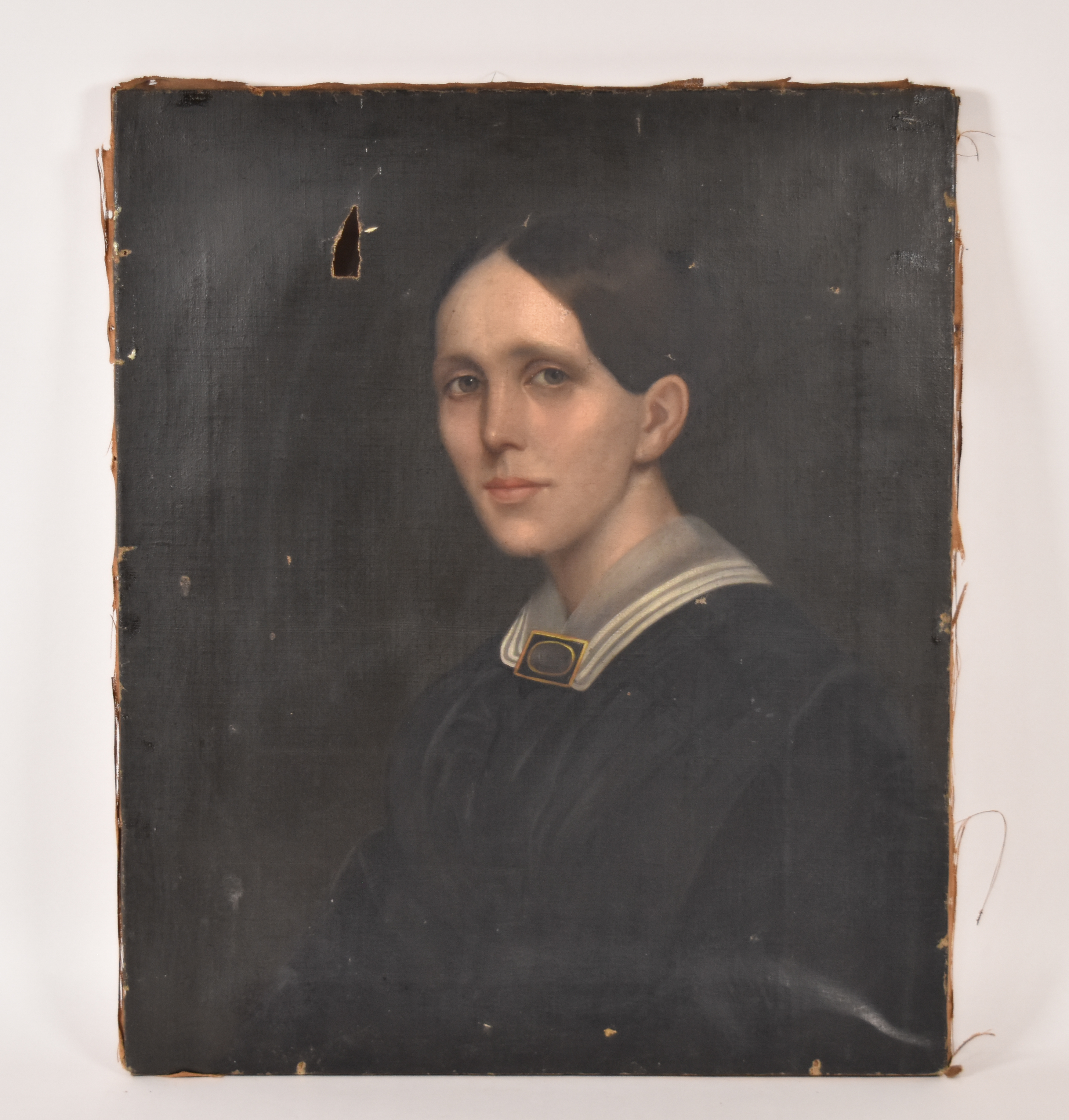 American School 19th Century Oil on Canvas Portrait of a Woman