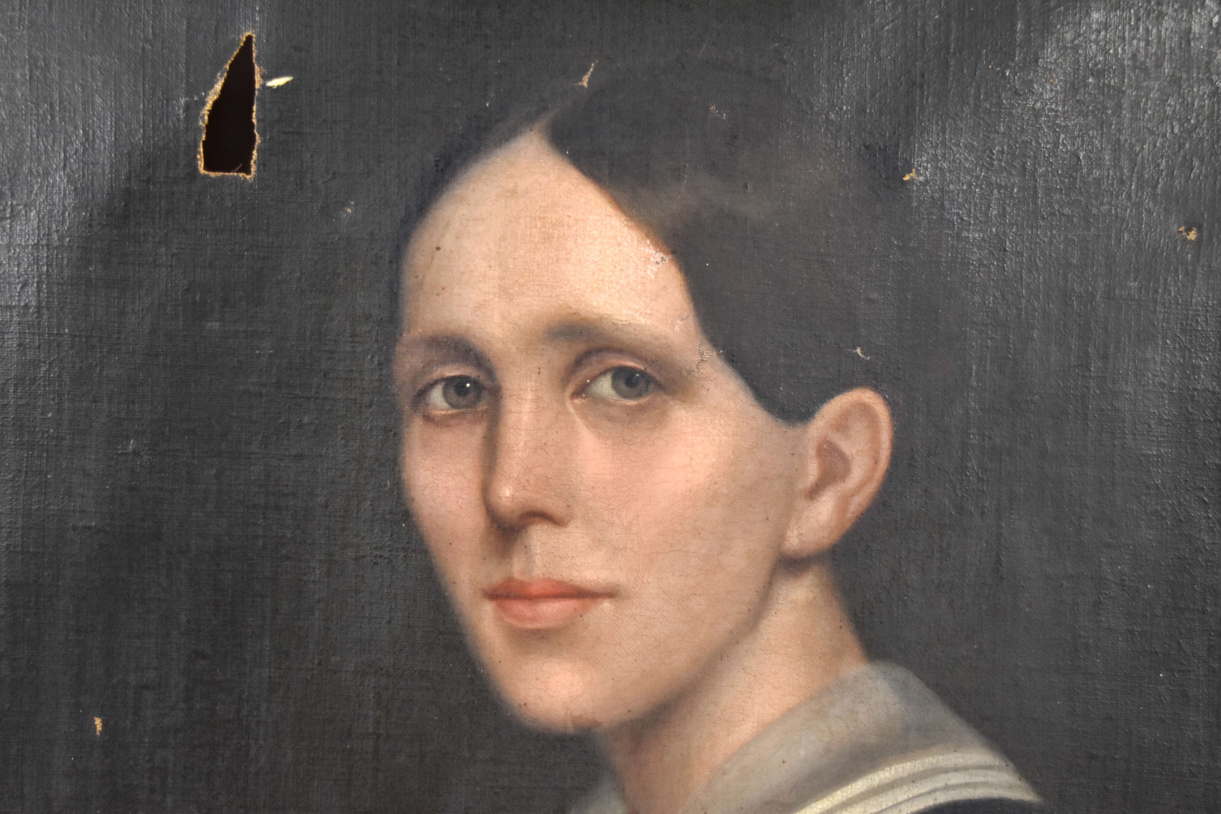 American School 19th Century Oil on Canvas Portrait of a Woman