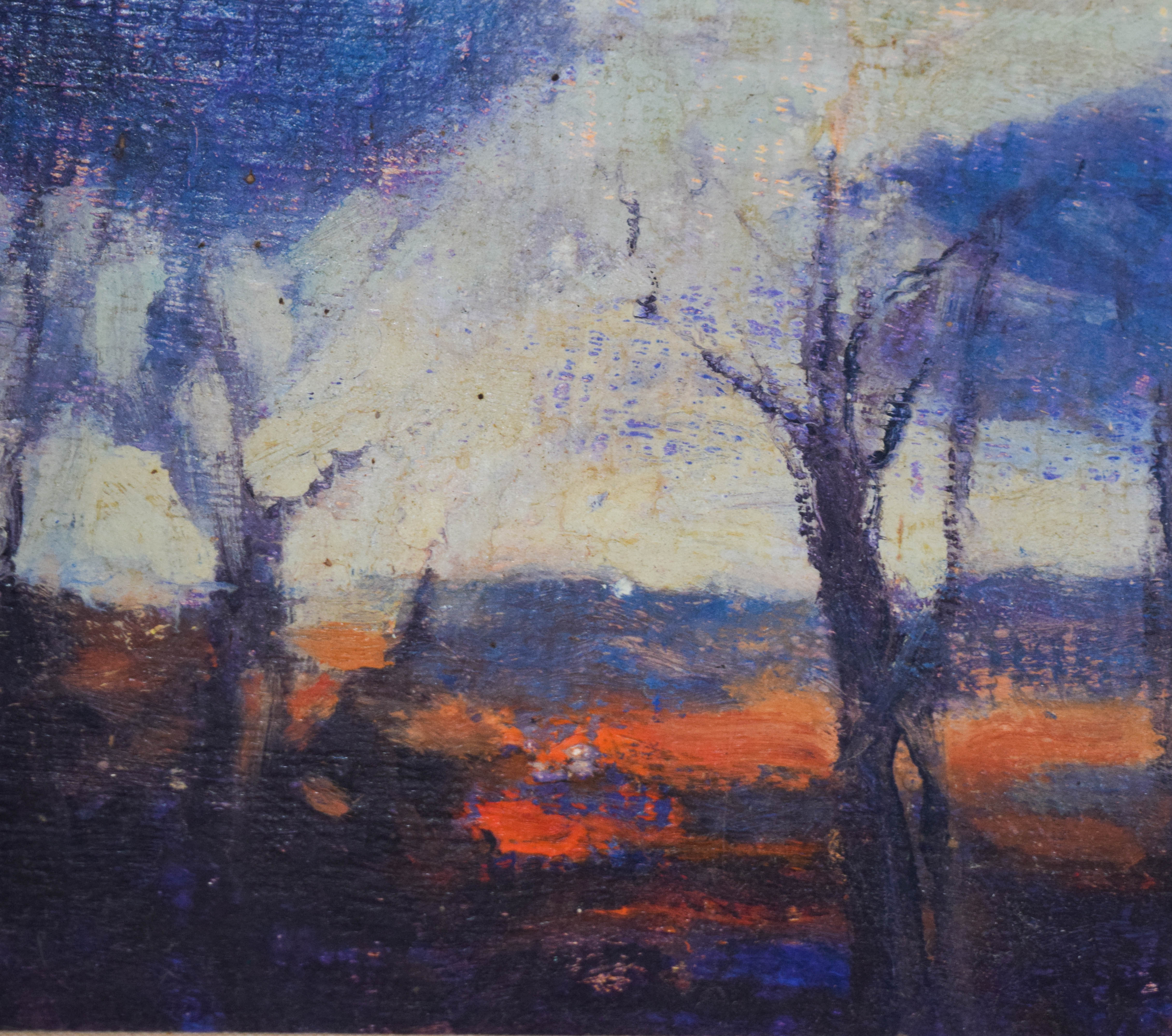 Boyd Oil on Board Trees at the Ashokan
