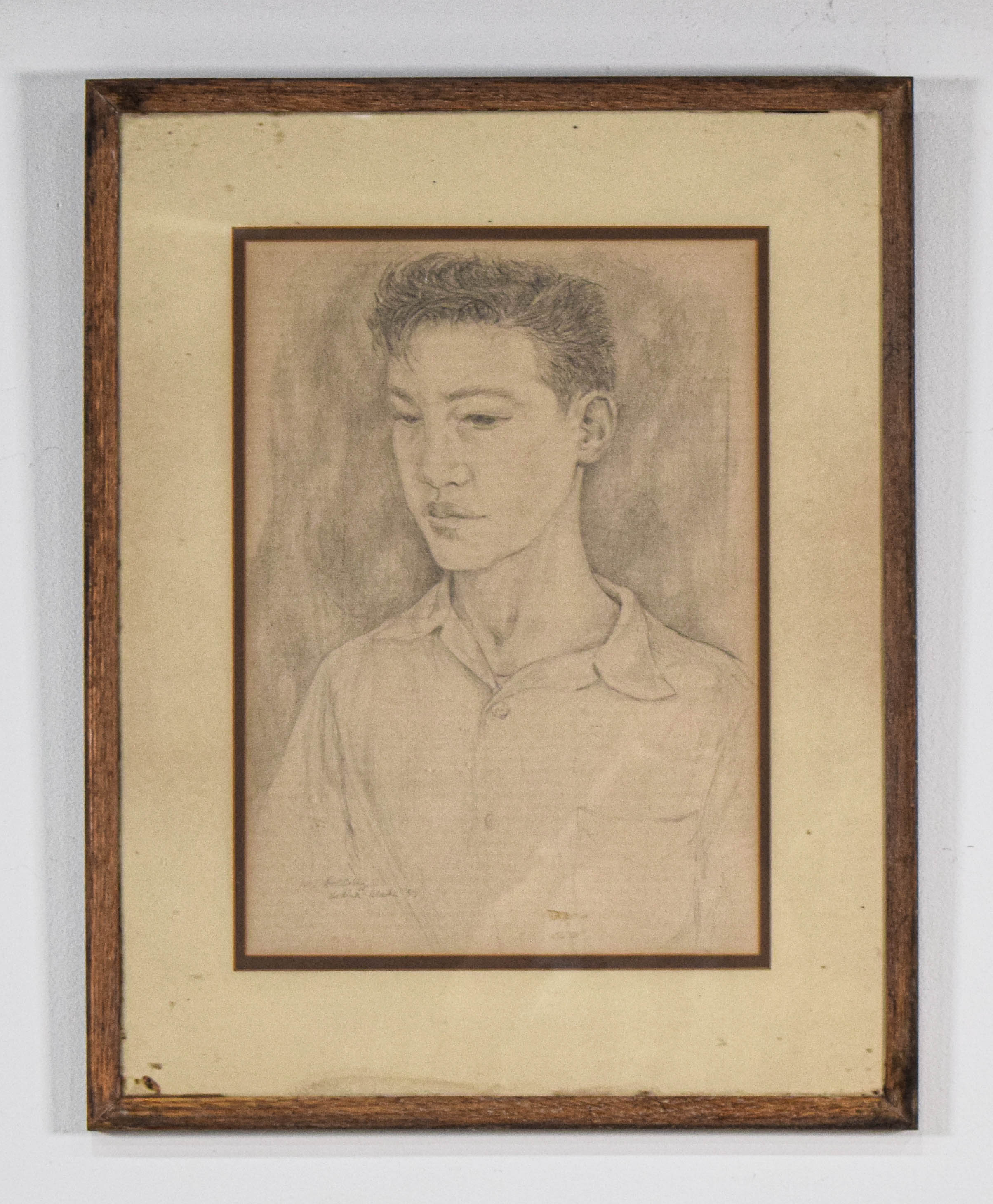 Martha Bolling Pencil and Graphite Portrait of a Boy