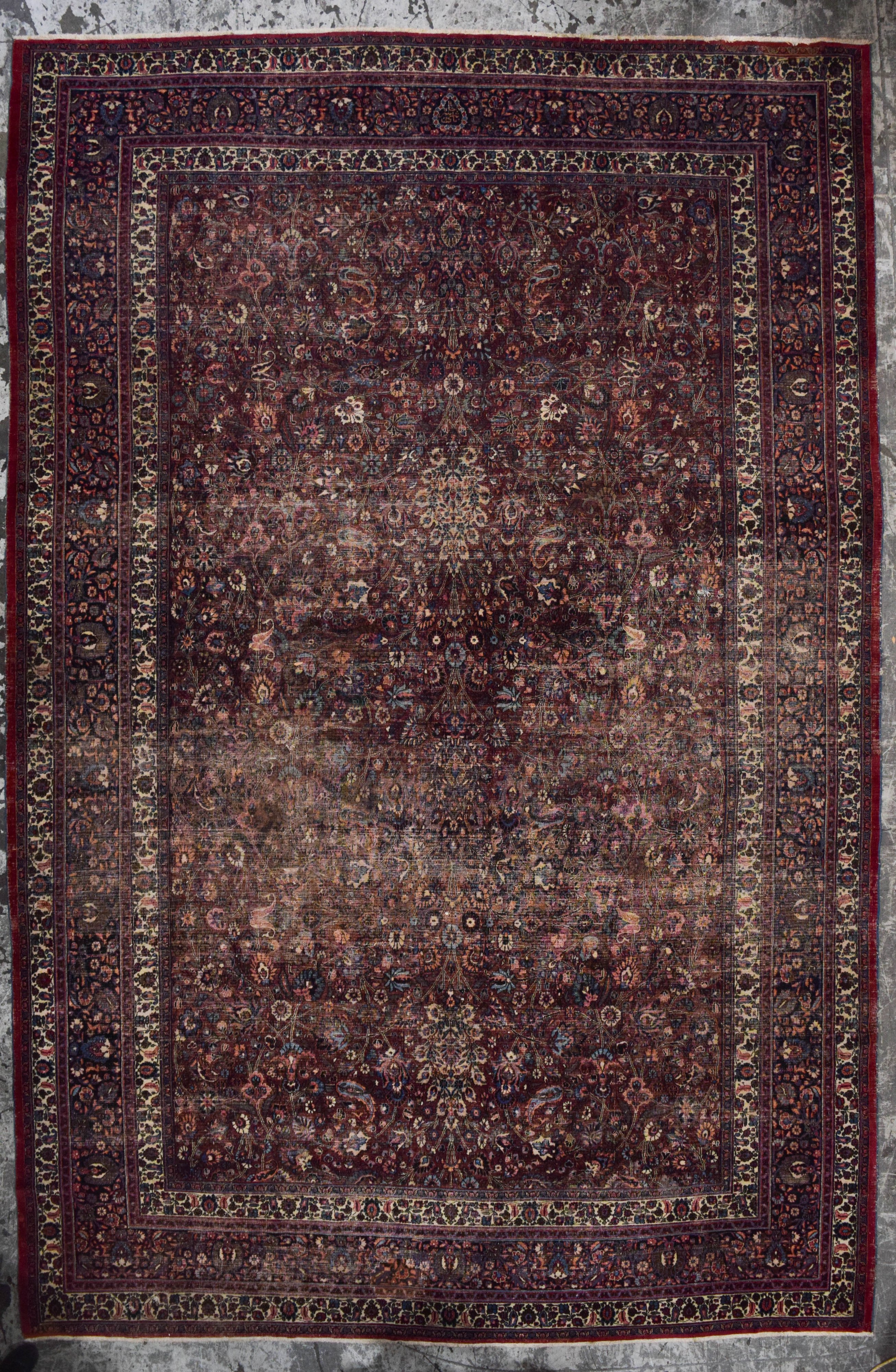 Kerman Style Wool Persian Rug 12 x 18 Feet