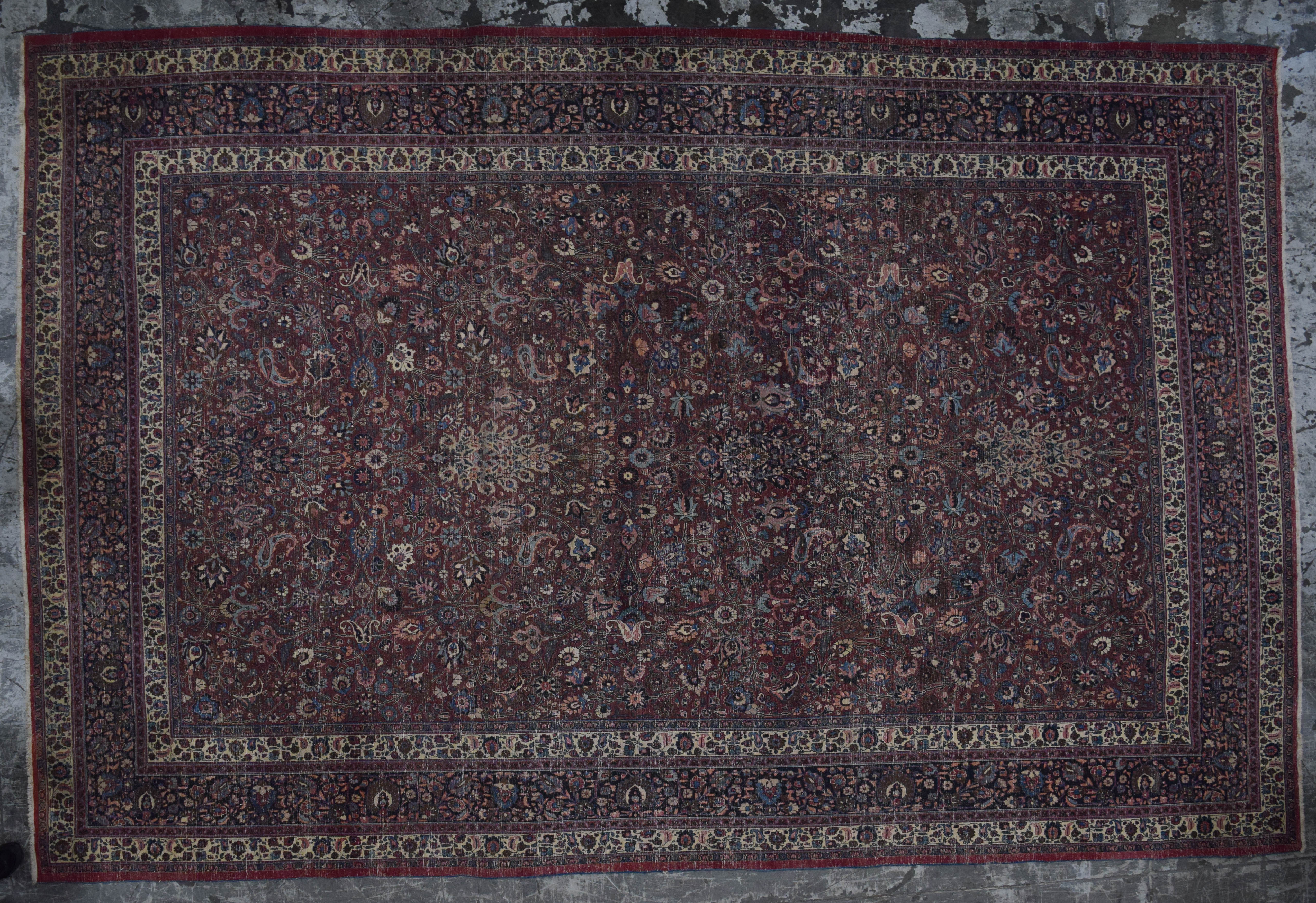 Kerman Style Wool Persian Rug 12 x 18 Feet