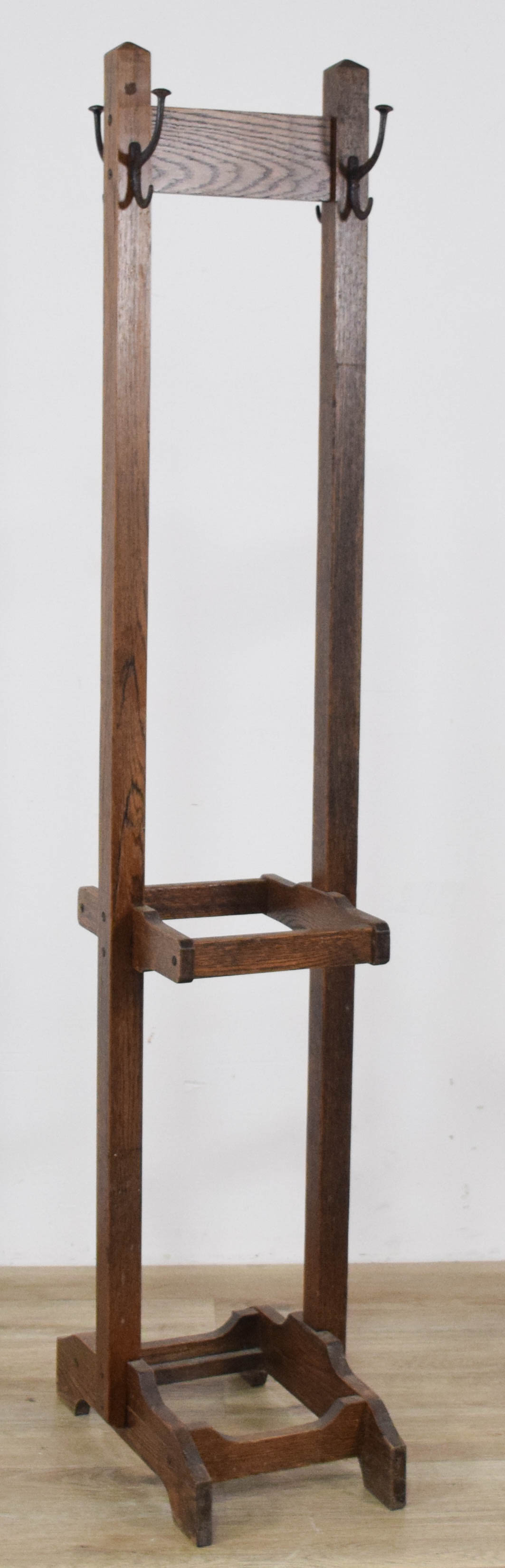 Arts and Crafts Oak Hall Stand