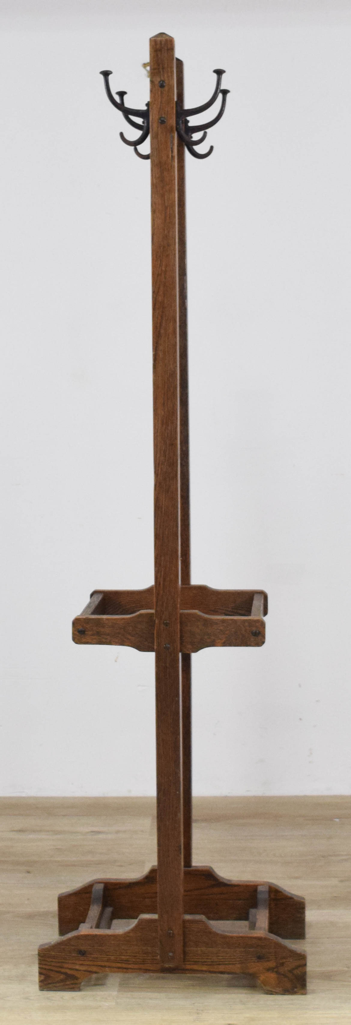 Arts and Crafts Oak Hall Stand